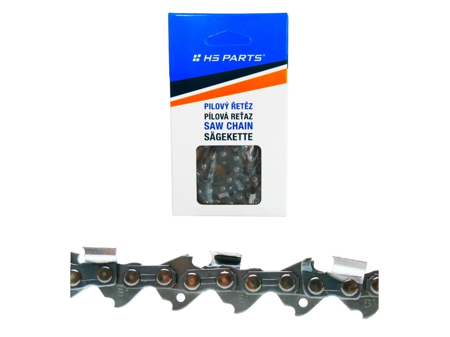HS PARTS pilový řetěz .325" .050" (1,3 mm) 64 článků hranatý zub pro Husqvarna 36 55 242 254 257 262 338XPT 346 351 353 359 435 450 455 460 Jonsered 2145 2153 2159 Dolmar 109 110 PS460 Solo 639 644 652 665 Oleomac 940 945 952