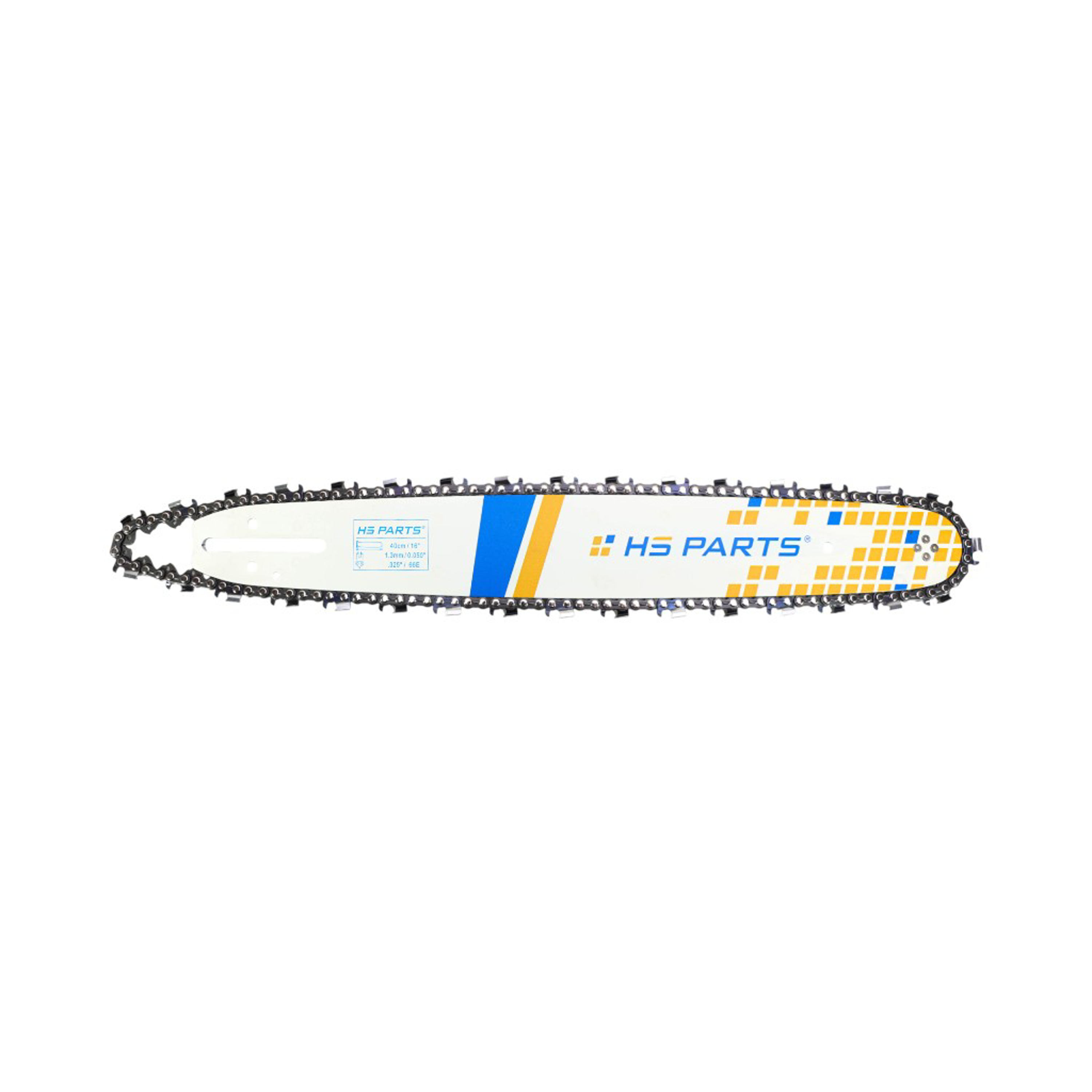 HS PARTS vodící lišta 16" (40 cm) .325" .050" (1,3 mm) + pilový řetěz 66 článků hranatý zub pro Husqvarna 36 41 136 141 243 Jonsered 2040 2141 2152 Makita DCS3500 Dolmar PS351 PS410 Shindaiwa 360 366 377 Echo CS4200ES CS4400