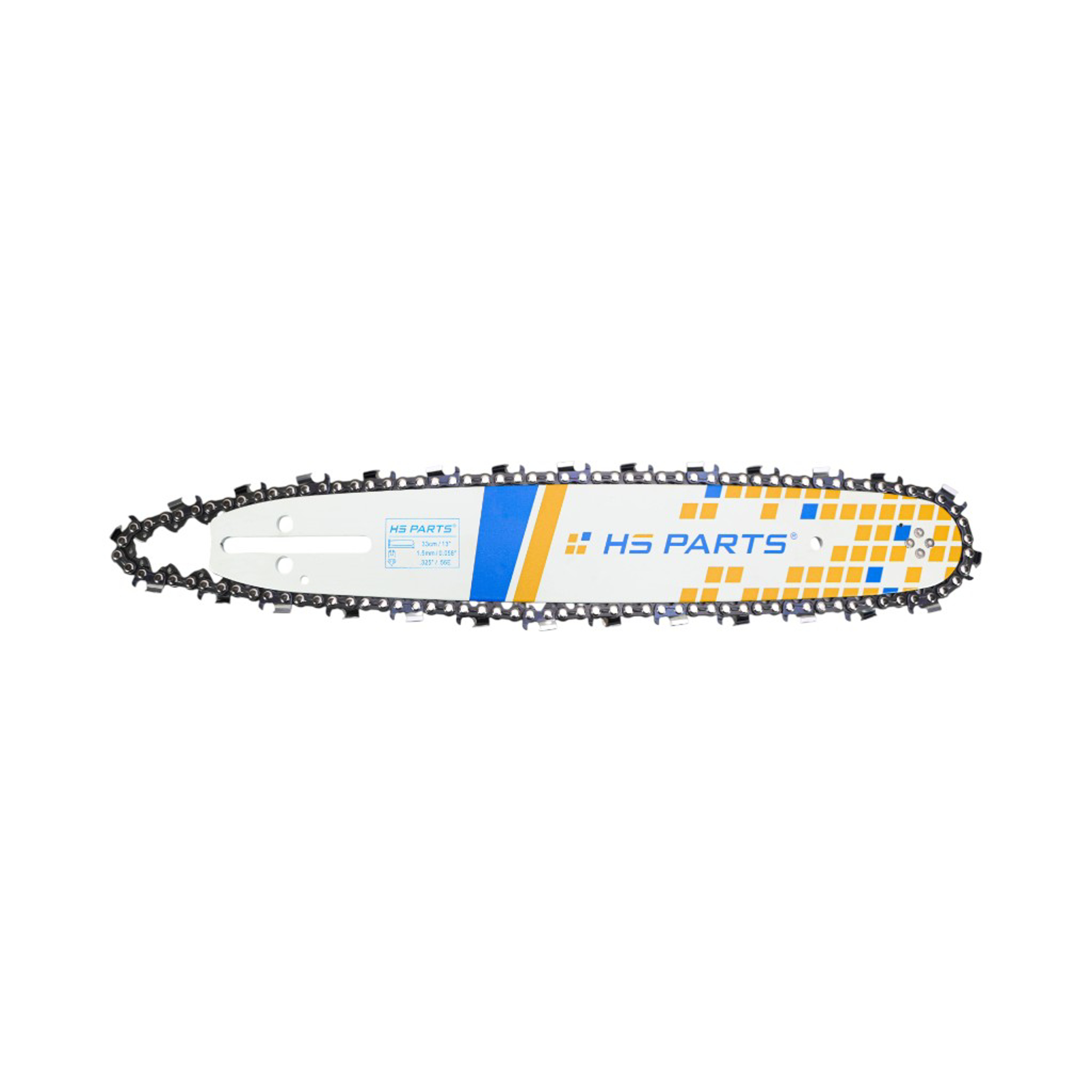HS PARTS vodící lišta 13" (33 cm) .325" .058" (1,5 mm) + pilový řetěz 56 článků hranatý zub pro Husqvarna 40 45 55 136 154 254 257 262 345 346 357 435 445 460 Jonsered 2155 CS2149W Dolmar 112 116 Oleomac 947 952 962