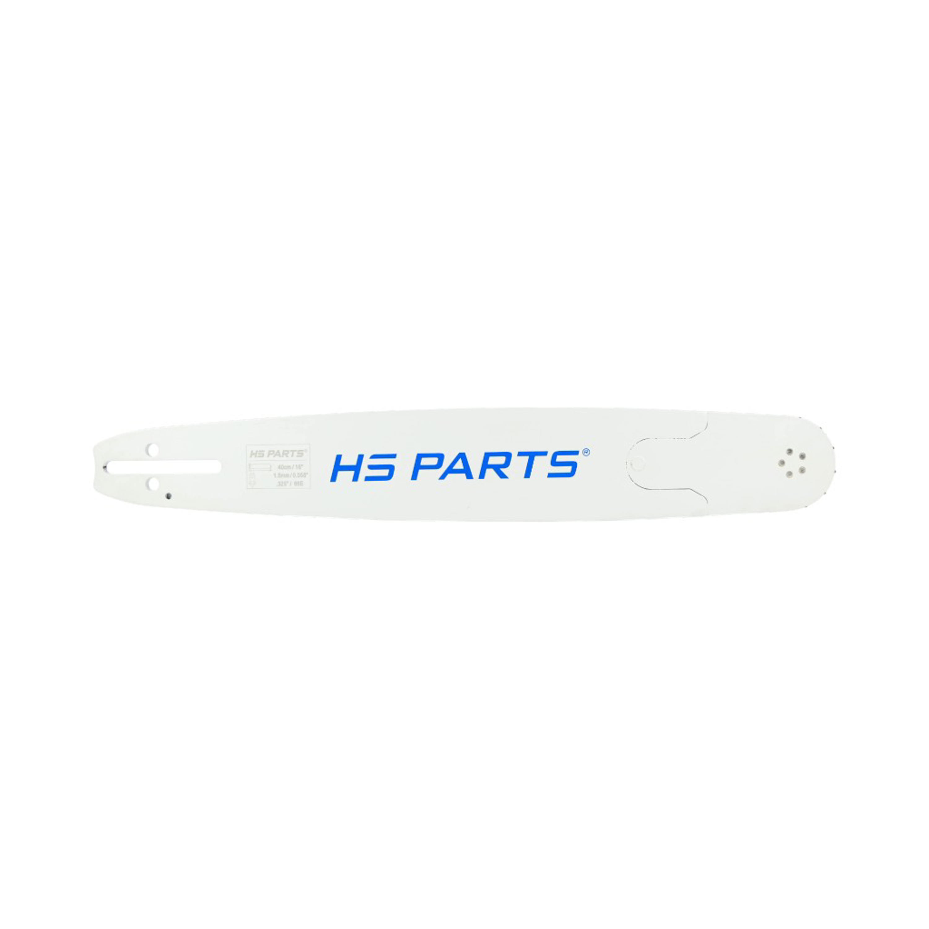HS PARTS profesionální vodící lišta 16" (40 cm) .325" .058" (1,5 mm) + pilový řetěz 66 článků hranatý zub pro Husqvarna 36 45 55 136 154 254 257 262 345 346 357 435 445 460 Jonsered 2054 2152 2155 CS2149W Dolmar 112 116 Oleomac 952 962