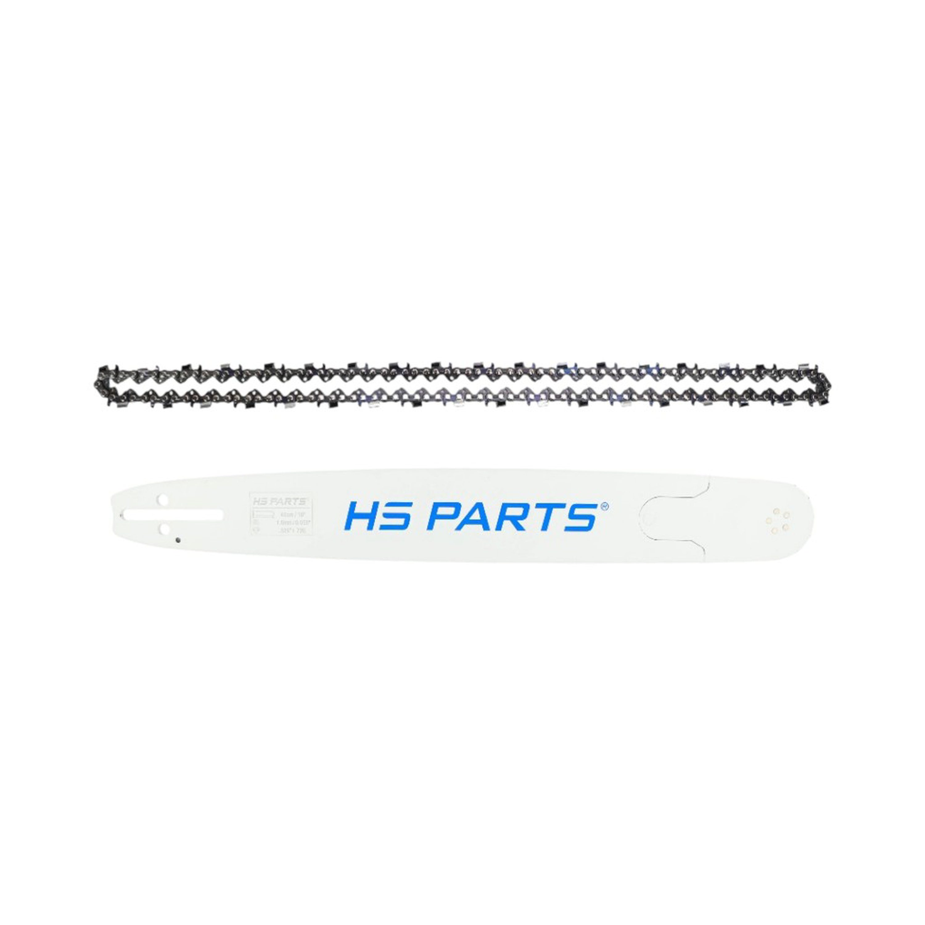 HS PARTS profesionální vodící lišta 18" (45 cm) .325" .058" (1,5 mm) + pilový řetěz 72 článků hranatý zub pro Husqvarna 36 45 55 136 154 254 257 262 345 346 357 435 445 460 Jonsered 2054 2152 2155 CS2149W Dolmar 112 116 Oleomac 952 962