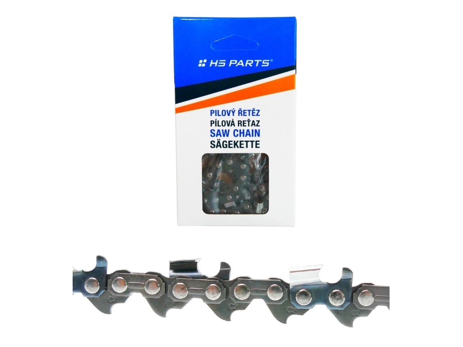 HS PARTS pilový řetěz na podélné řezání 3/8" .058" (1,5 mm) 60 článků kulatý zub pro Husqvarna 61 66 266 268 272 365 372XP 385 585 Solo 665 670 681 Jonsered 2077 2171 Dolmar PS6400 Shindaiwa 285 577 Makita DCS6400 DCS7301