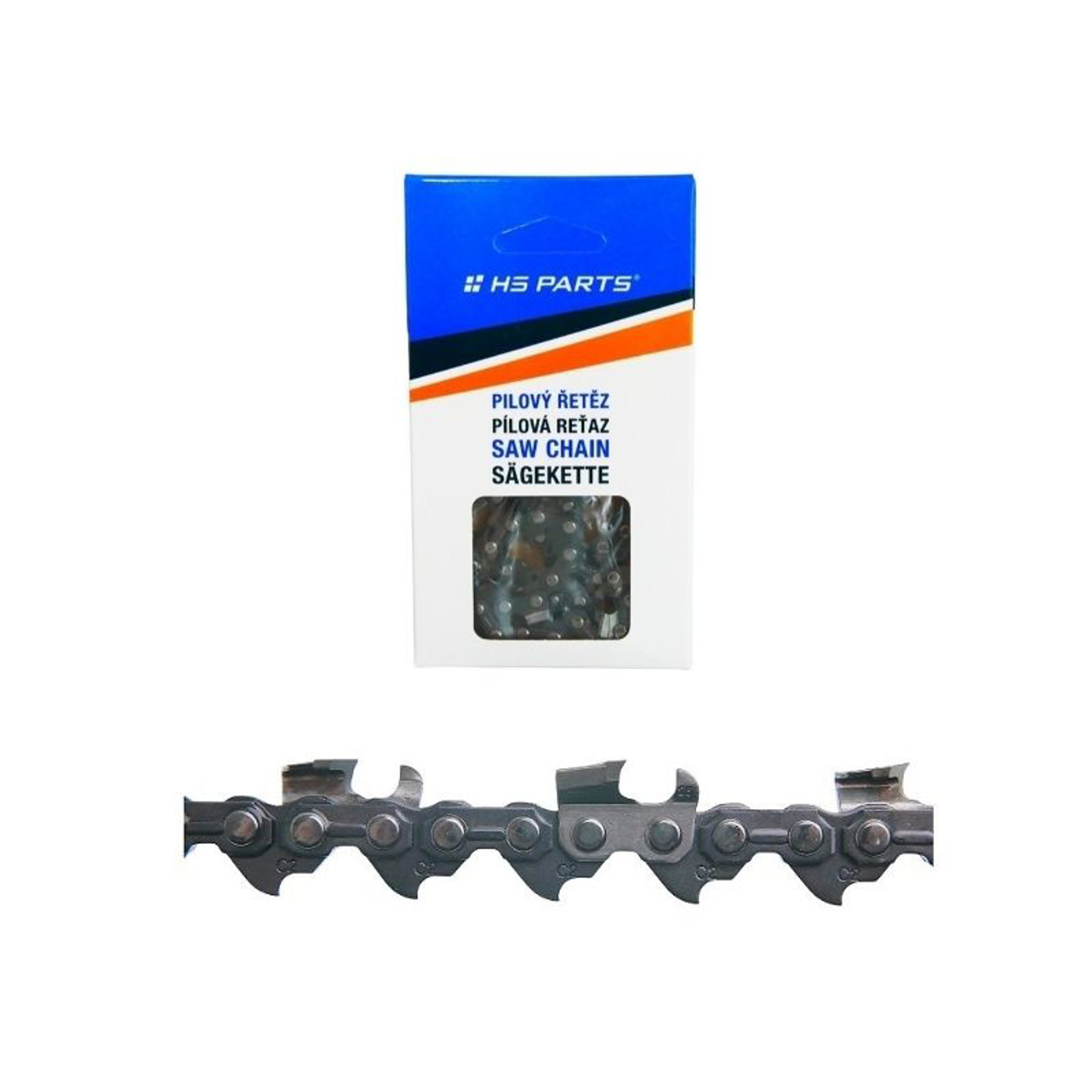 HS PARTS Pilový řetěz s karbidovými hroty 3/8" .058" (1,5 mm) 60 článků hranatý zub pro Husqvarna 66 162 181 266 268 362 365 372XP 380 385 390XP 394XPG 555 560XP 562 570 572 575XP 576XP