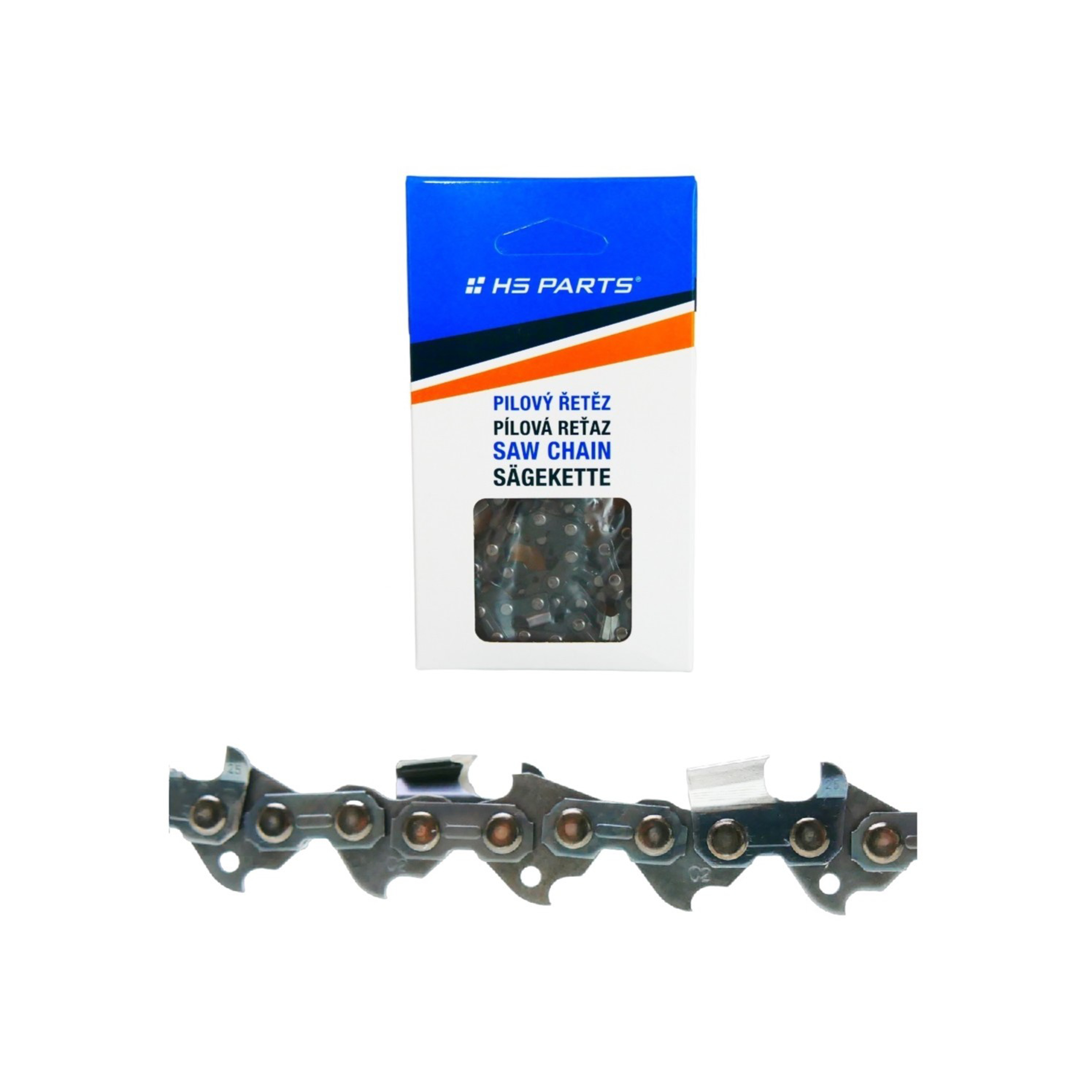 HS PARTS pilový řetěz 3/8" .058" (1,5 mm) 60 článků hranatý zub pro Husqvarna 66 162 181 266 268 362 365 372XP 380 385 390XP 394XPG 555 560XP 562 570 572 575XP 576XP