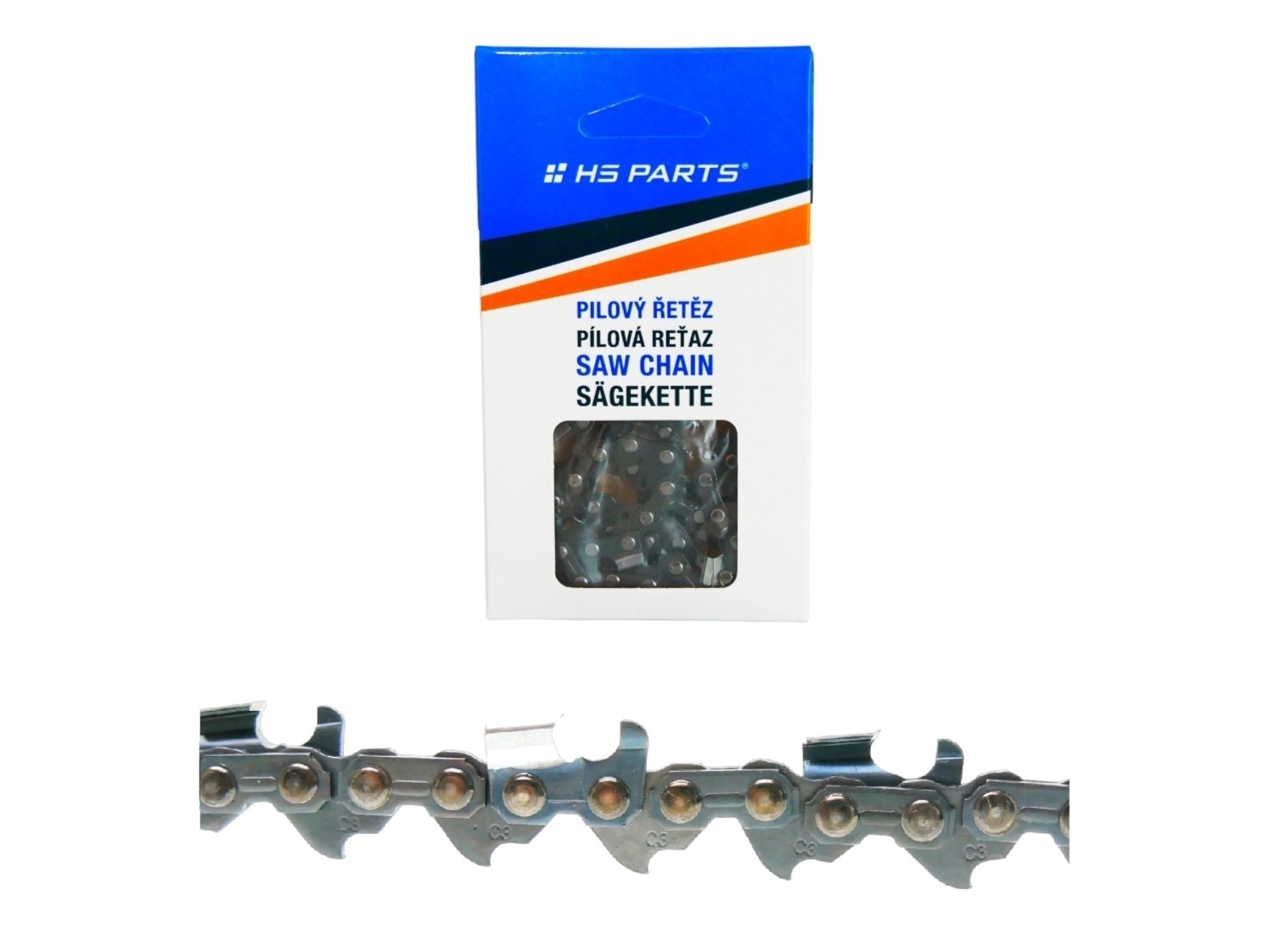 HS PARTS pilový řetěz na podélné řezání 3/8" .063" (1,6 mm) 66 článků kulatý zub pro Stihl 029 031 032 034 041 042 036 044 048 056 066 MS290 MS310 MS360 MS361 MS362 MS391 MS440 MS441 MS462 MS460 MS640 MS650 MS660 MS500i