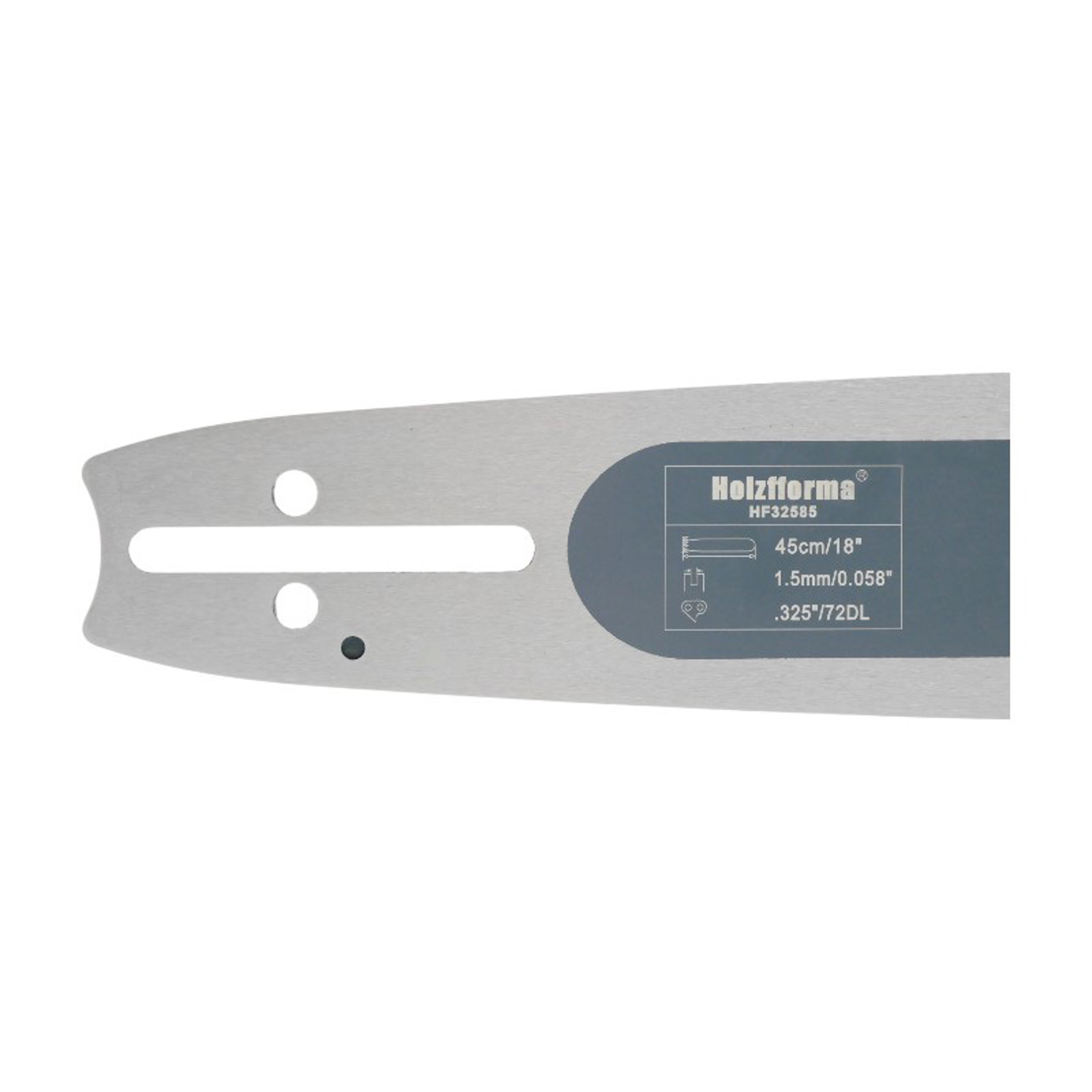 Holzfforma vodící lišta 18" (45 cm) .325" .058" (1,5 mm) 72 čl. pro Husqvarna 246 257 262 339XP 345 351 357 455 460 550XPG 555 560XP Jonsered 2051 2145 2159 Solo 630 636 637 643