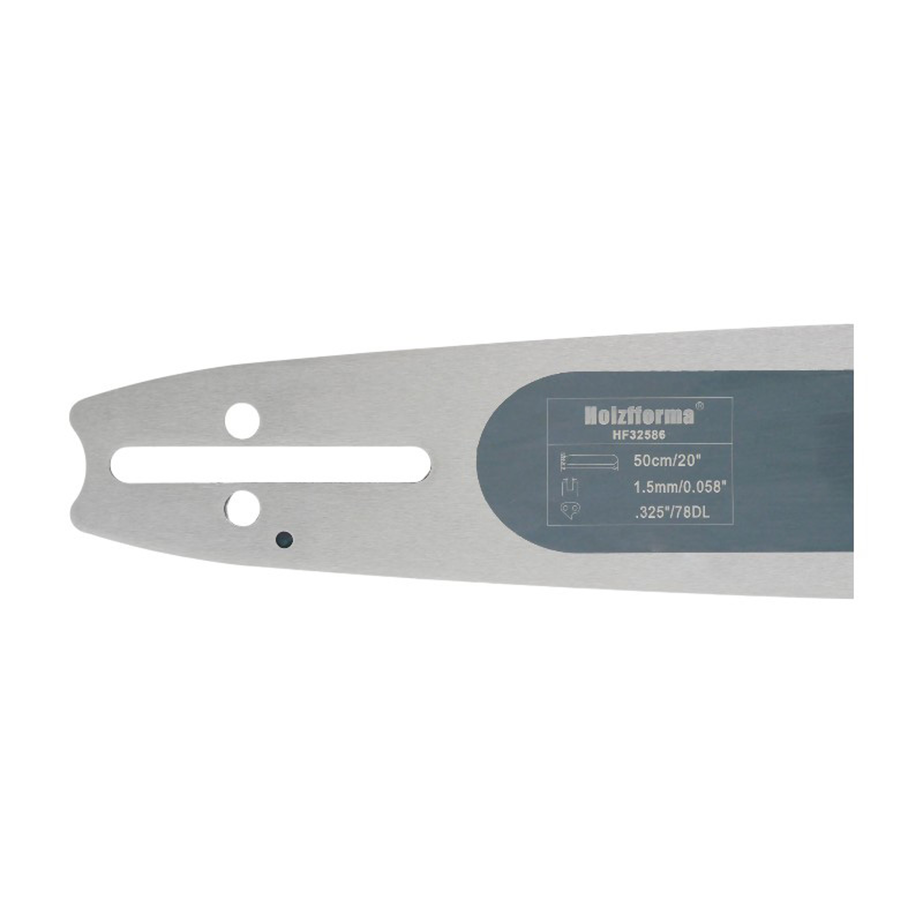 Holzfforma vodící lišta 20" (50 cm) .325" .058" (1,5 mm) 78 čl. pro Husqvarna 246 257 262 339XP 345 351 357 455 460 550XPG 555 560XP Jonsered 2051 2145 2159 Solo 630 636 637 643
