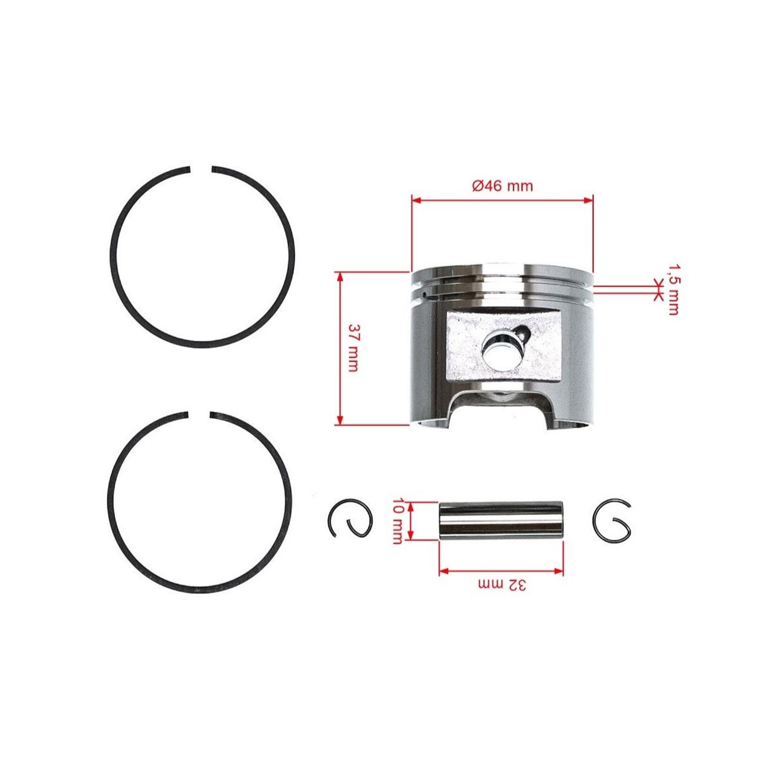 HS PARTS kompletní píst pro motorové pily Stihl 029 MS290 46 mm (OEM 11270302003)