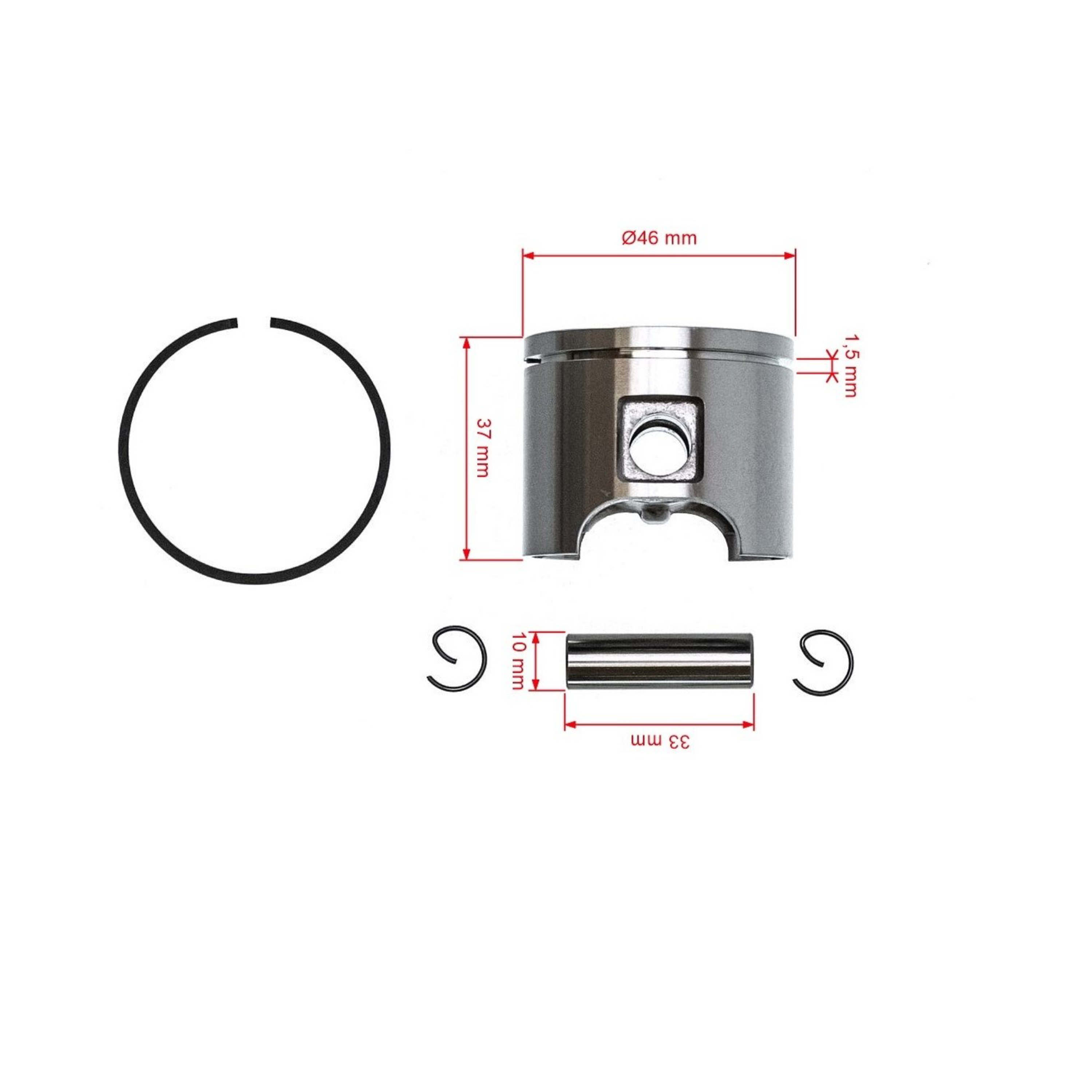 HS PARTS kompletní píst pro motorové pily Husqvarna 55 55 Rancher 46 mm (OEM 503169171)