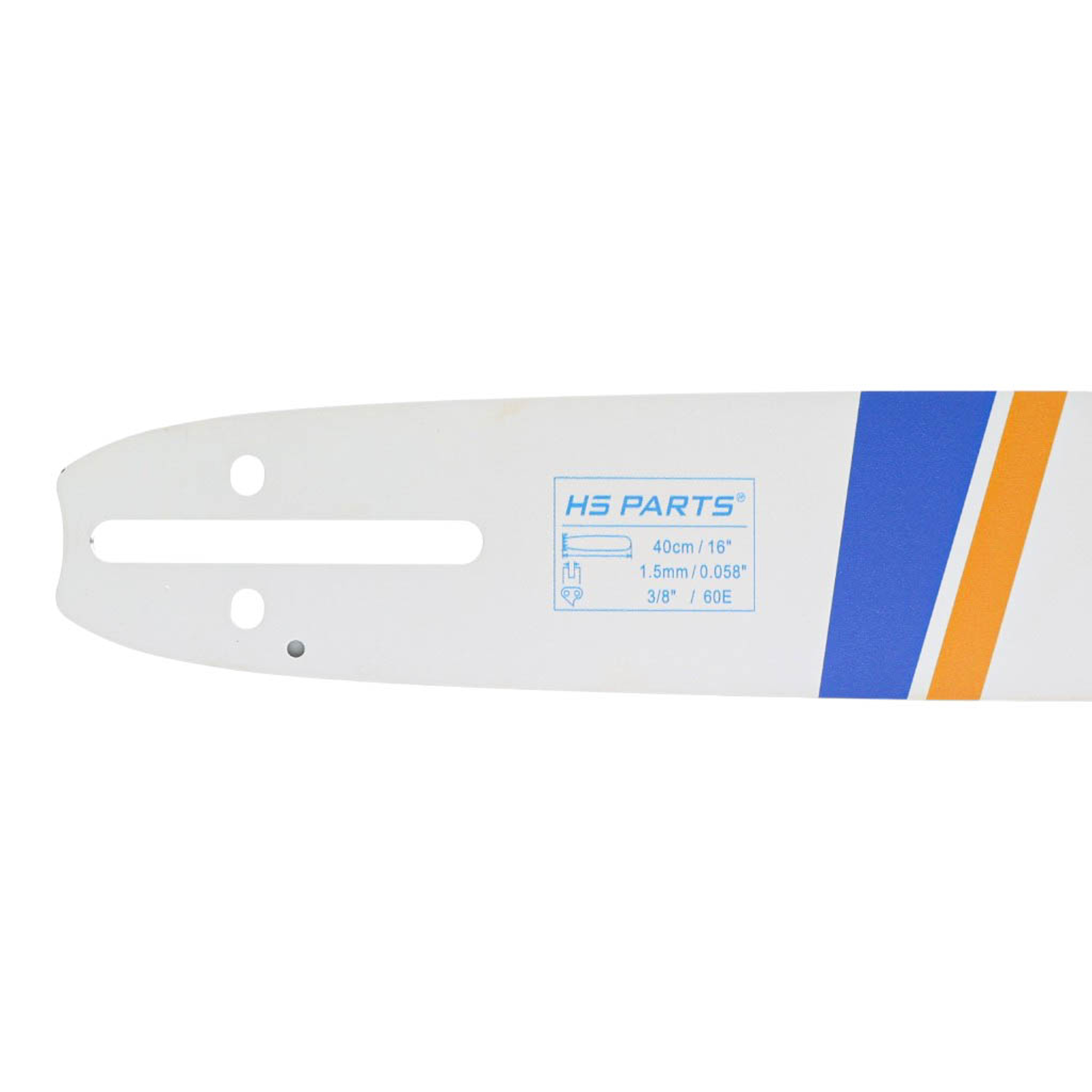HS PARTS vodící lišta 16" (40 cm) 3/8" .058" (1,5 mm) 60 článků pro Husqvarna 61 66 266 268 272 365 372XP 281 298 380 385 585 Solo 665 670 681 Jonsered 2077 2171 Dolmar PS6400 Shindaiwa 285 577 Makita DCS6400 DCS7301