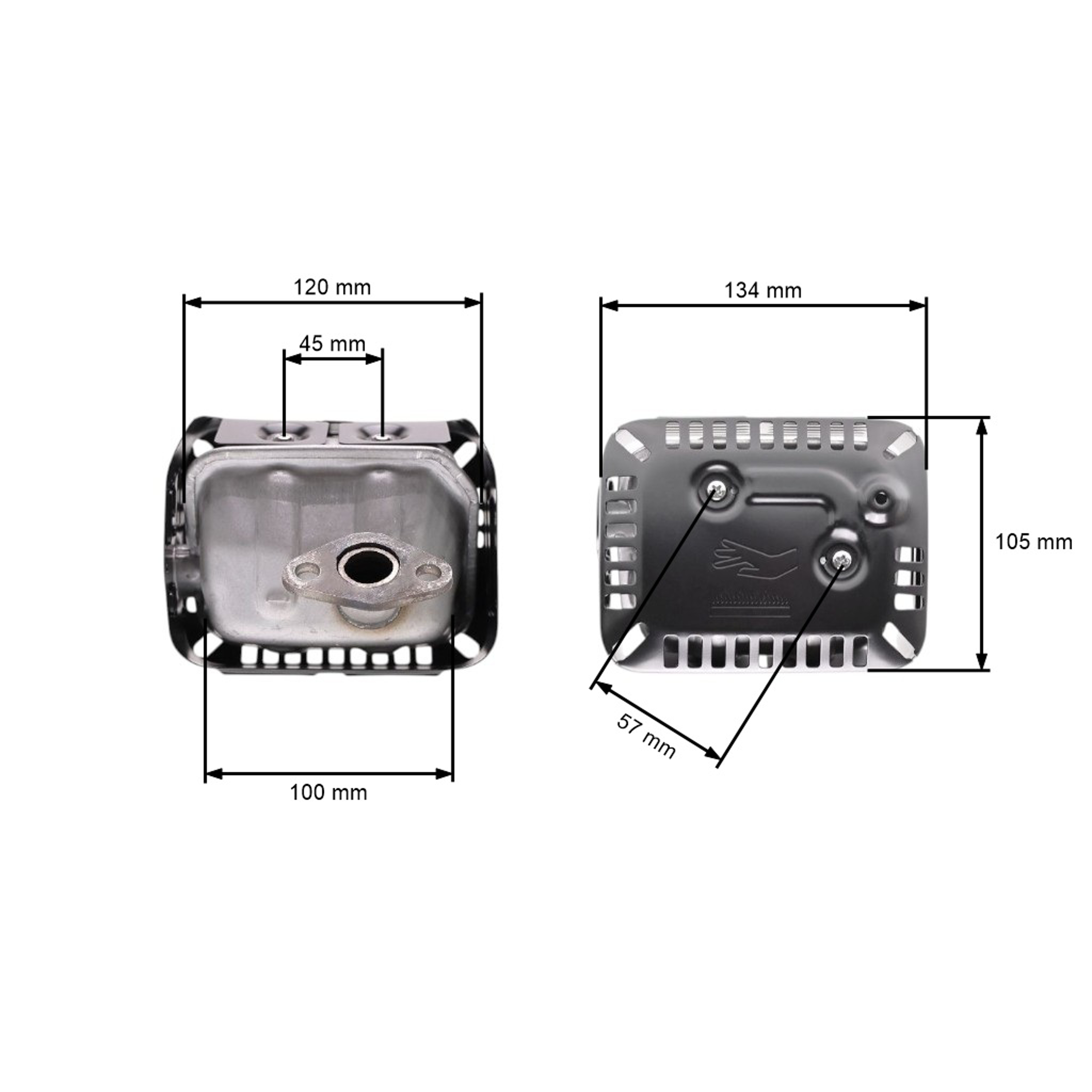Výfuk typ HD pro motory Honda GX110 GX120 GX140 GX160 Zongshen 168FB (OEM 18300-ZE1-900 18310ZF1000 18310-ZE1-000 18310-ZE1-010 18310-ZF1-000)