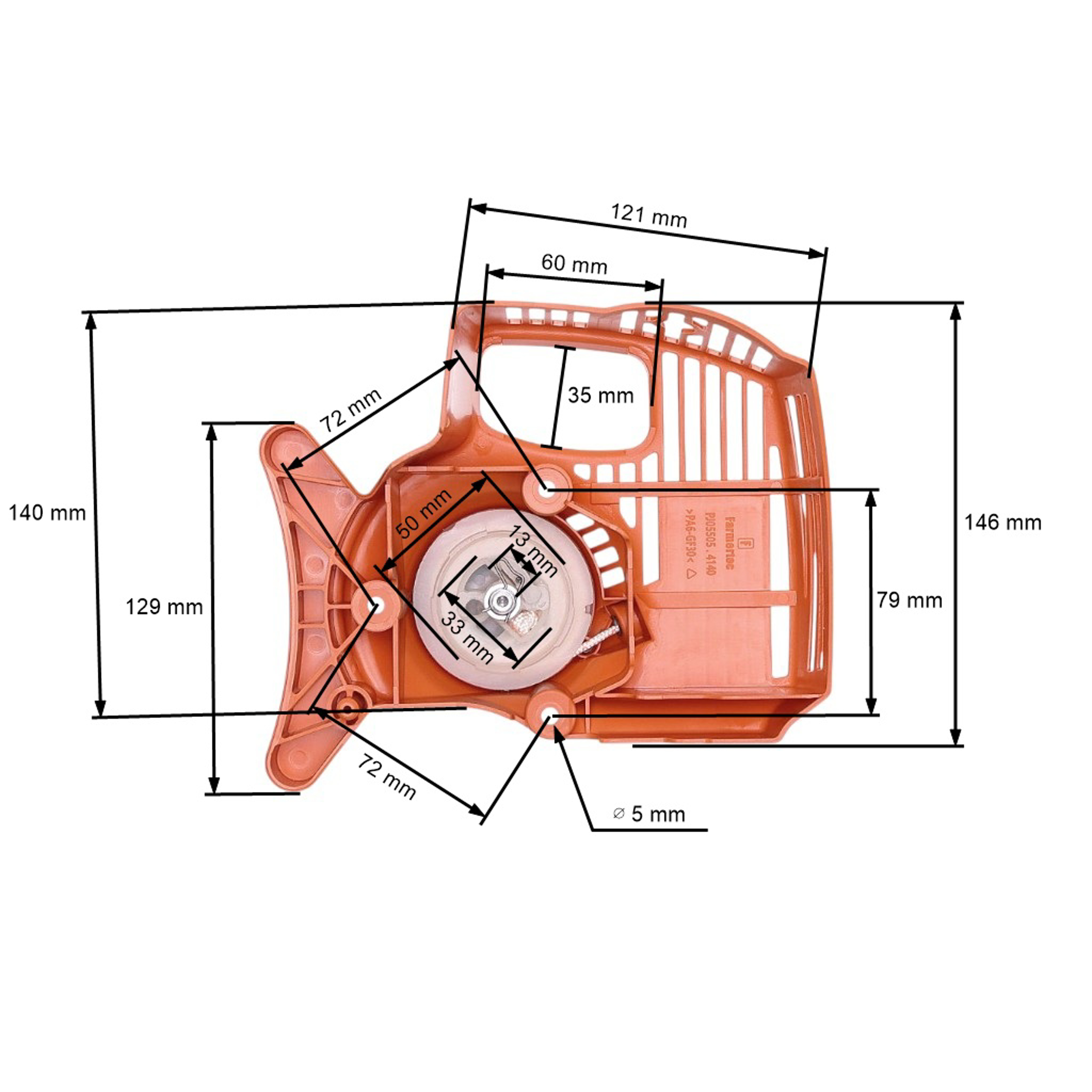 Kompletní startér pro křovinořezy Stihl FC55 FS38 FS45 FS45L FS46 FS55 FS55R FS55T HL45 KM55 KM55R (OEM 41401904009)