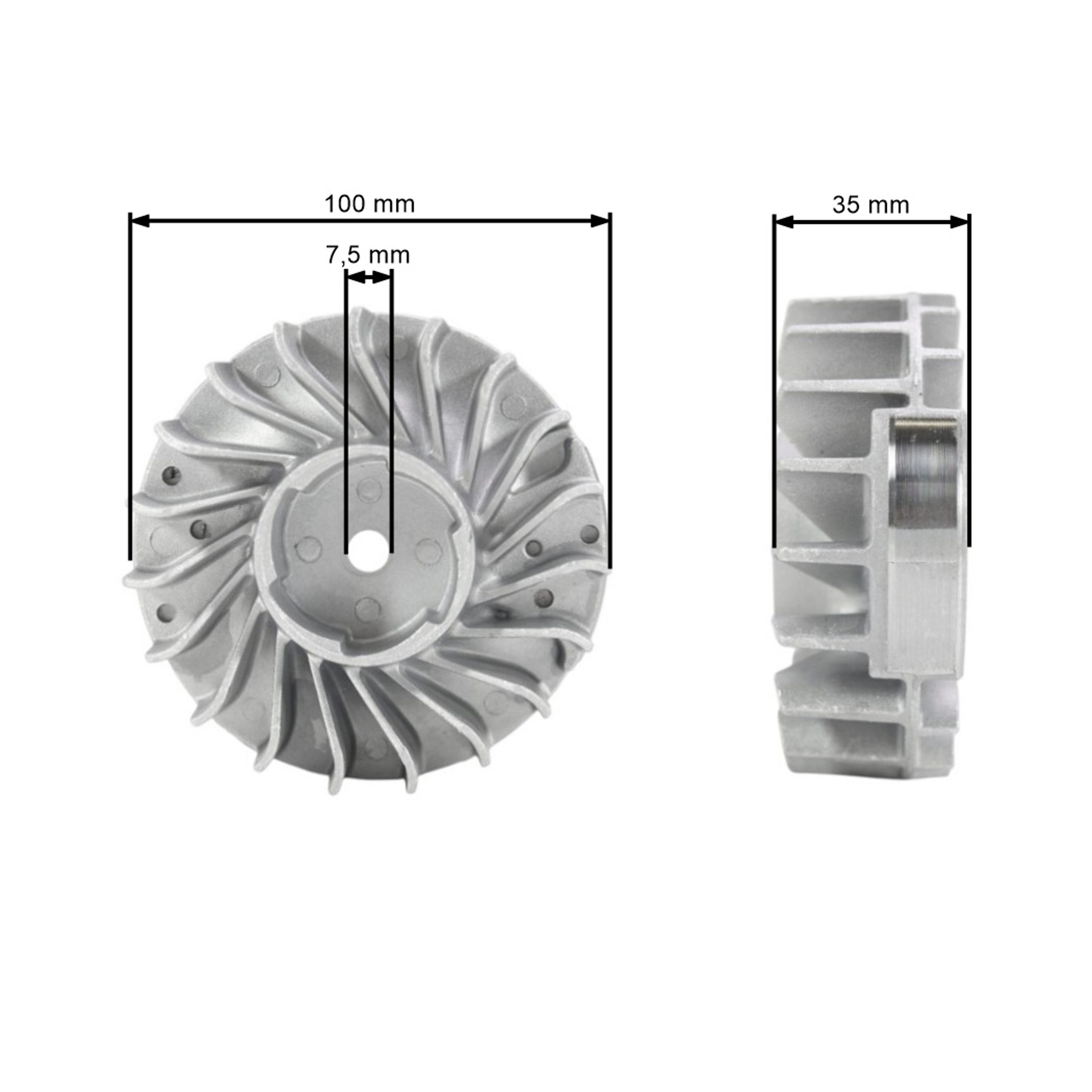 Ventilátor pro křovinořezy a půdní vrtáky Stihl FS120 BT120C FS200 FS250 HT250 FS300 FS350 FR450 FR480 (OEM 41344001200)