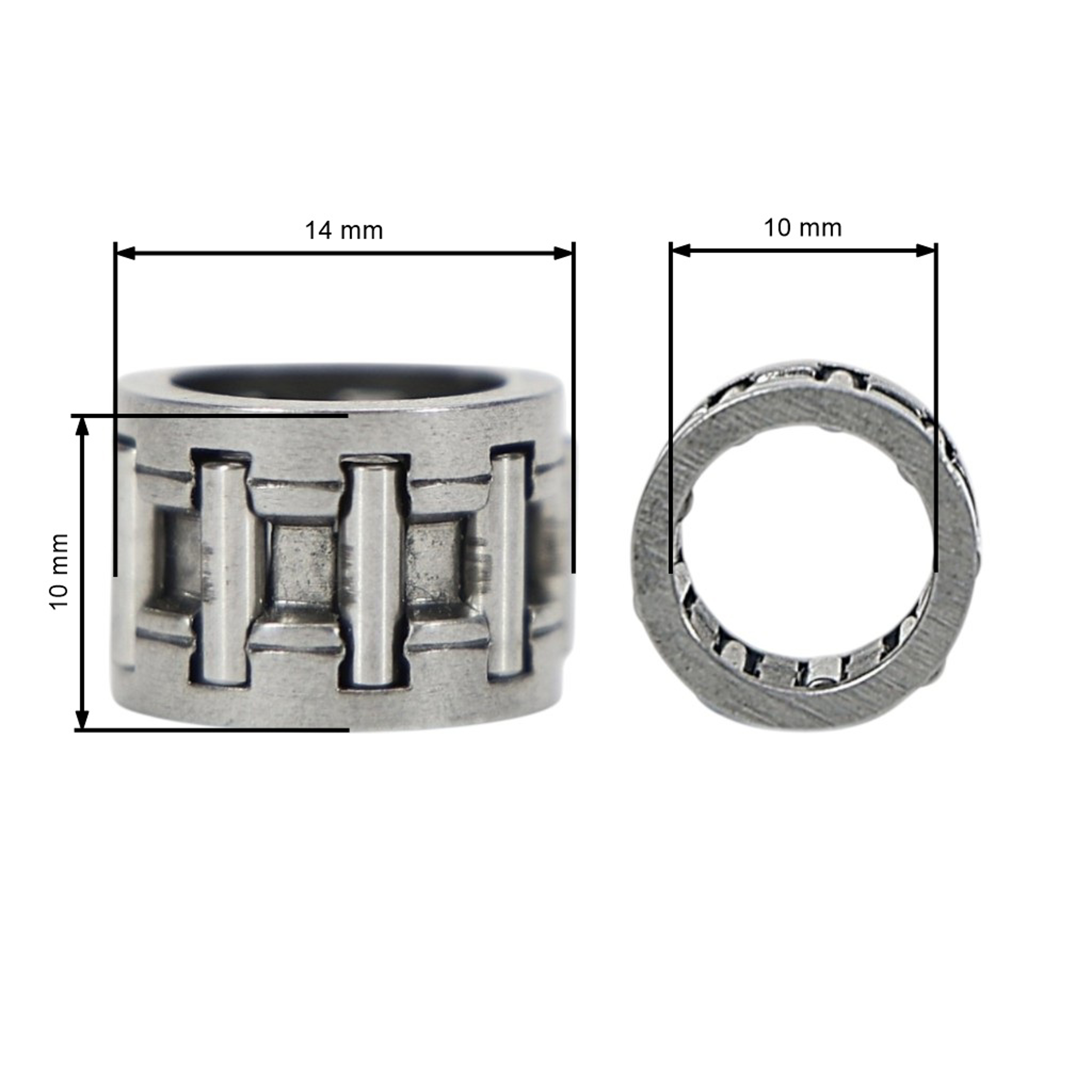 HS PARTS jehlové ojniční ložisko 10 x 14 x 10 mm pro motorové pily Husqvarna 36 41 136 137 141 142 Jonsered 2036 2040 CS2040 Poulan 2775 McCulloch M4620 MAC 2818 AV (OEM 530032117)