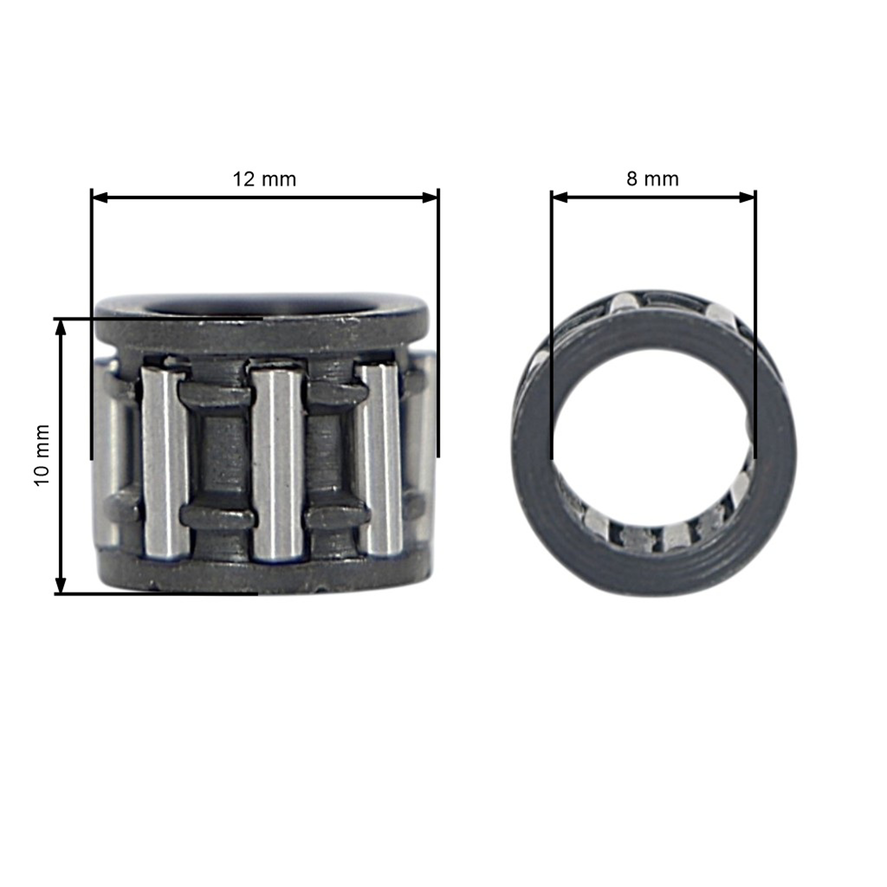 Jehlové ojniční ložisko 8 mm x 12 mm x 10 mm pro motorové pily Stihl 017 MS170