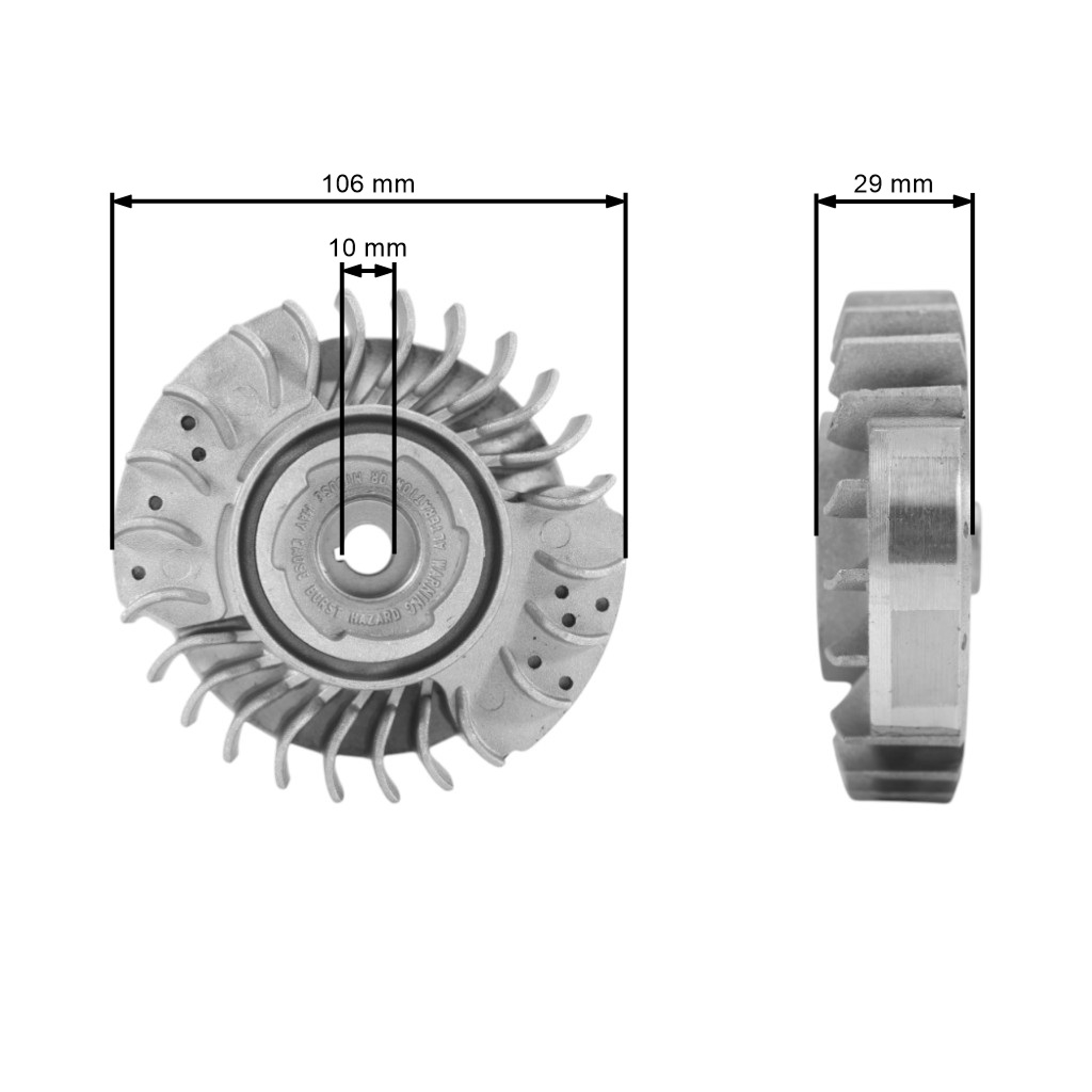 HS PARTS ventilátor pro motorové pily Stihl 024 026 MS240 MS260 (OEM 11214001200)