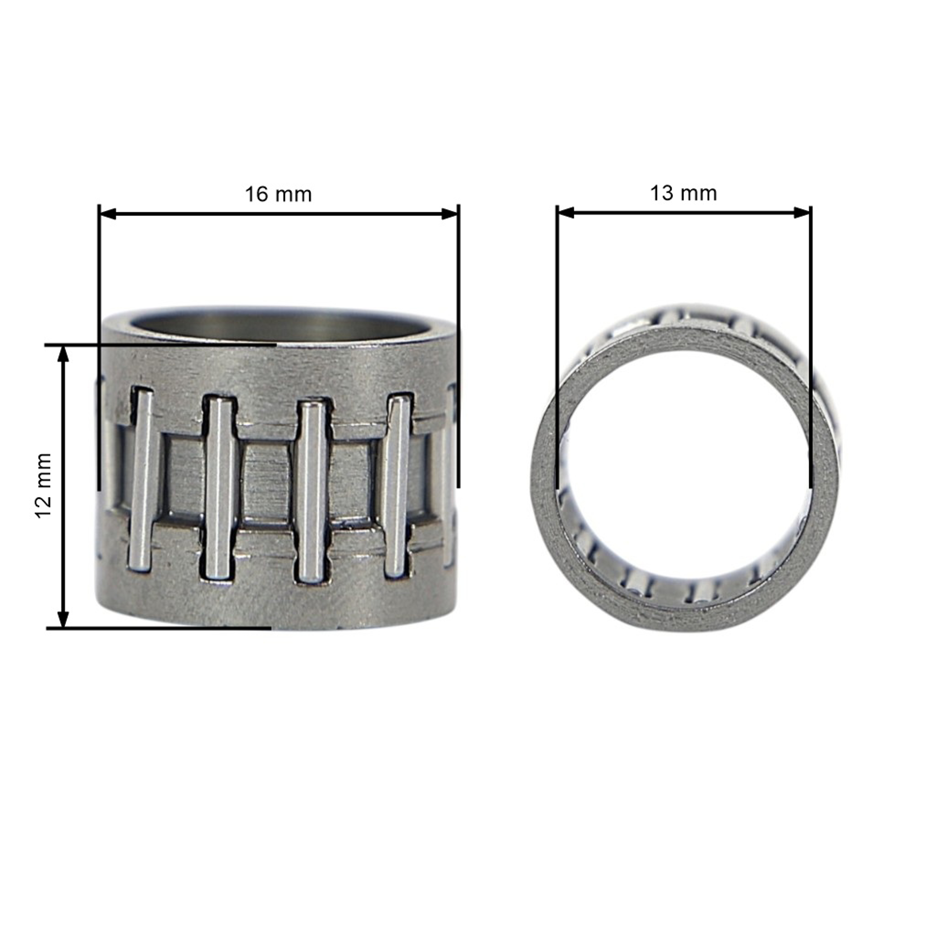 Jehlové ložisko řetězky 12,15 mm x 15,50 mm x 12,40 mm pro motorové pily Husqvarna 66 266 268 272XP Jonsered 625 630 670 (OEM 501831801)