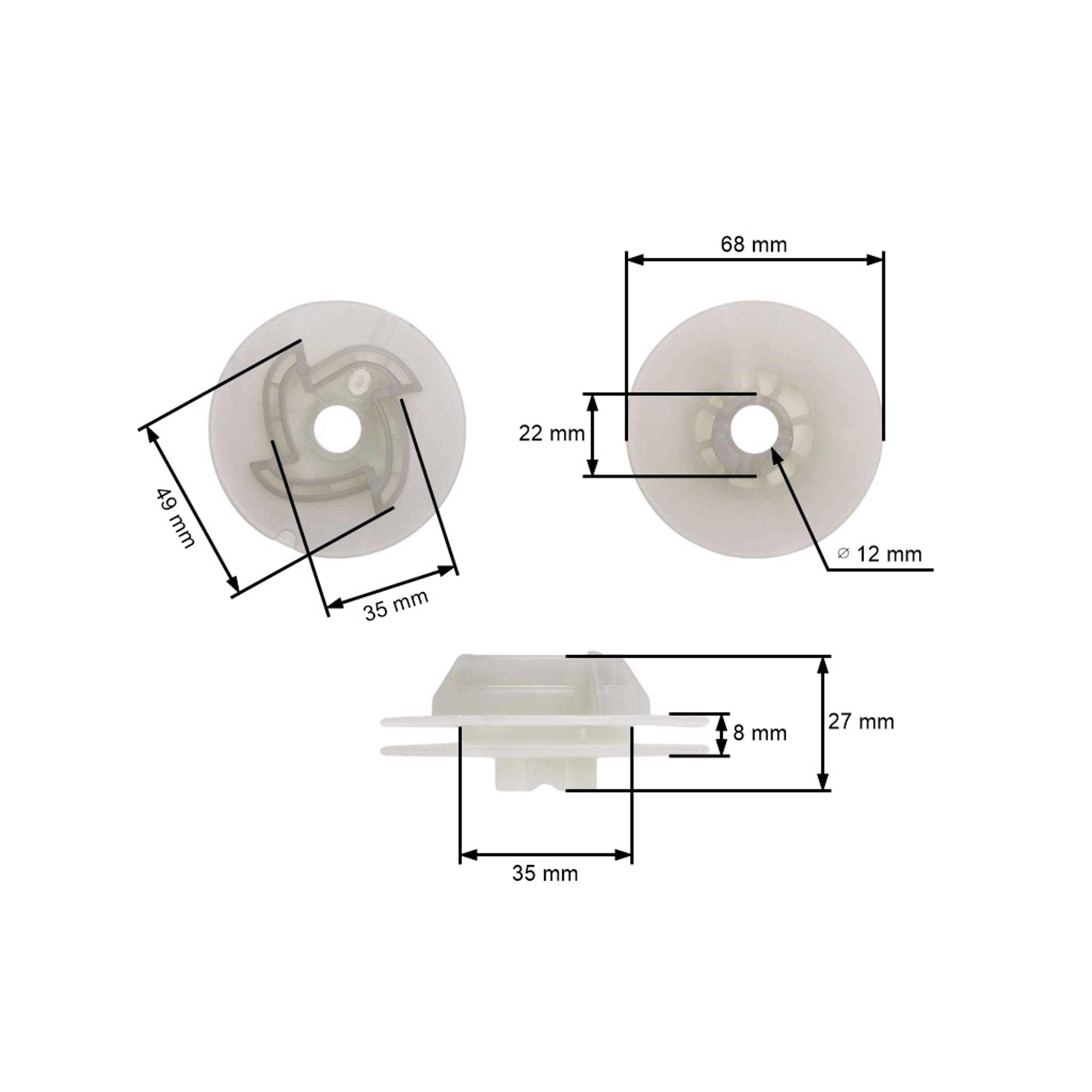 HS PARTS startovací kladka pro motorové pily Husqvarna 340 345 346XP 353 450 455 461 465 Jonsered 2141 2145 CS2141 CS2147 CS2245 CS2255 (OEM 537092501)
