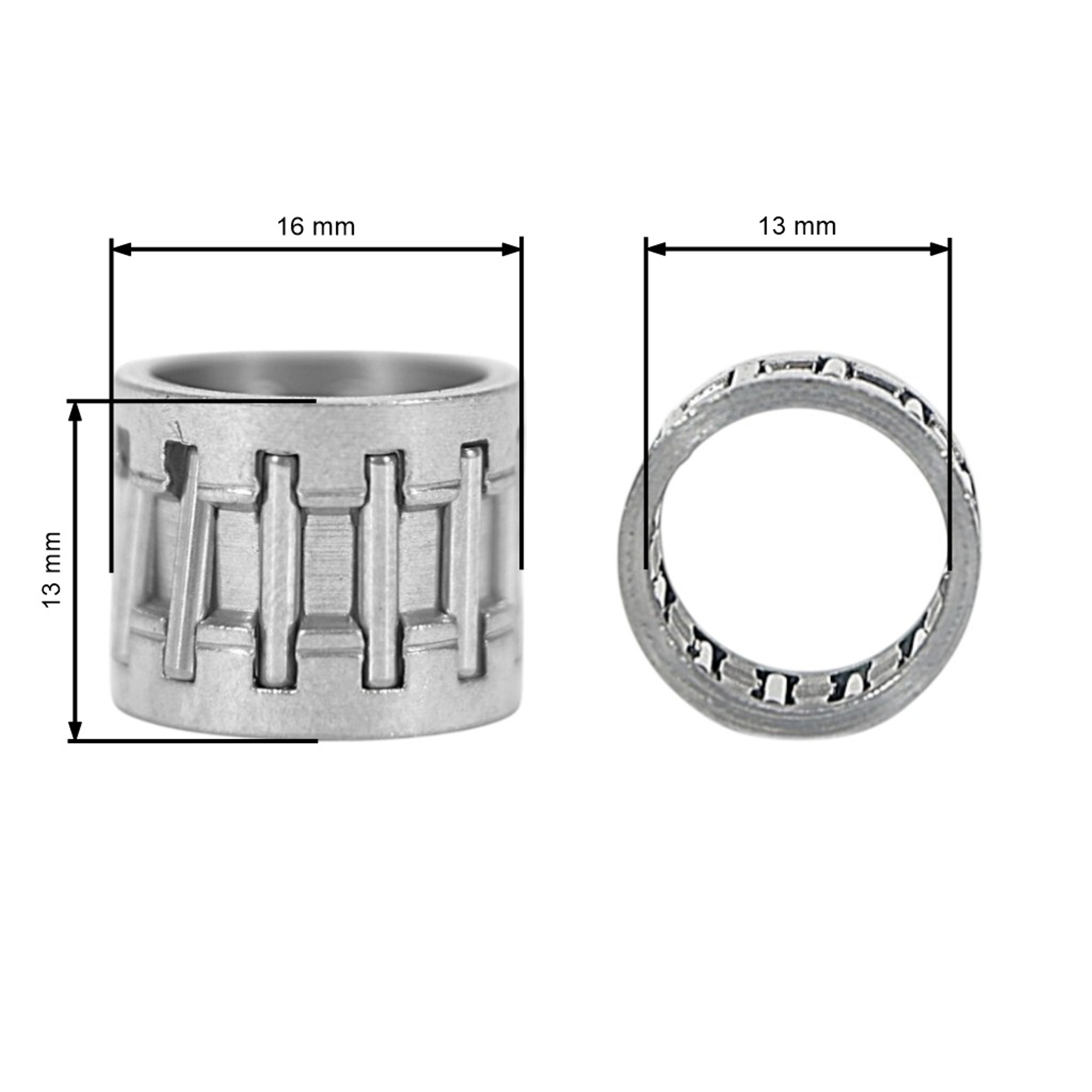 HS PARTS jehlové ložisko řetězky 12,7 x 15,9 x 14 mm pro motorové pily Husqvarna 40 45 49 50 51 55 61 154 254 257 261 262 340 345 346 350 351 353 357 359 445 450 455 460 (OEM 503253401)