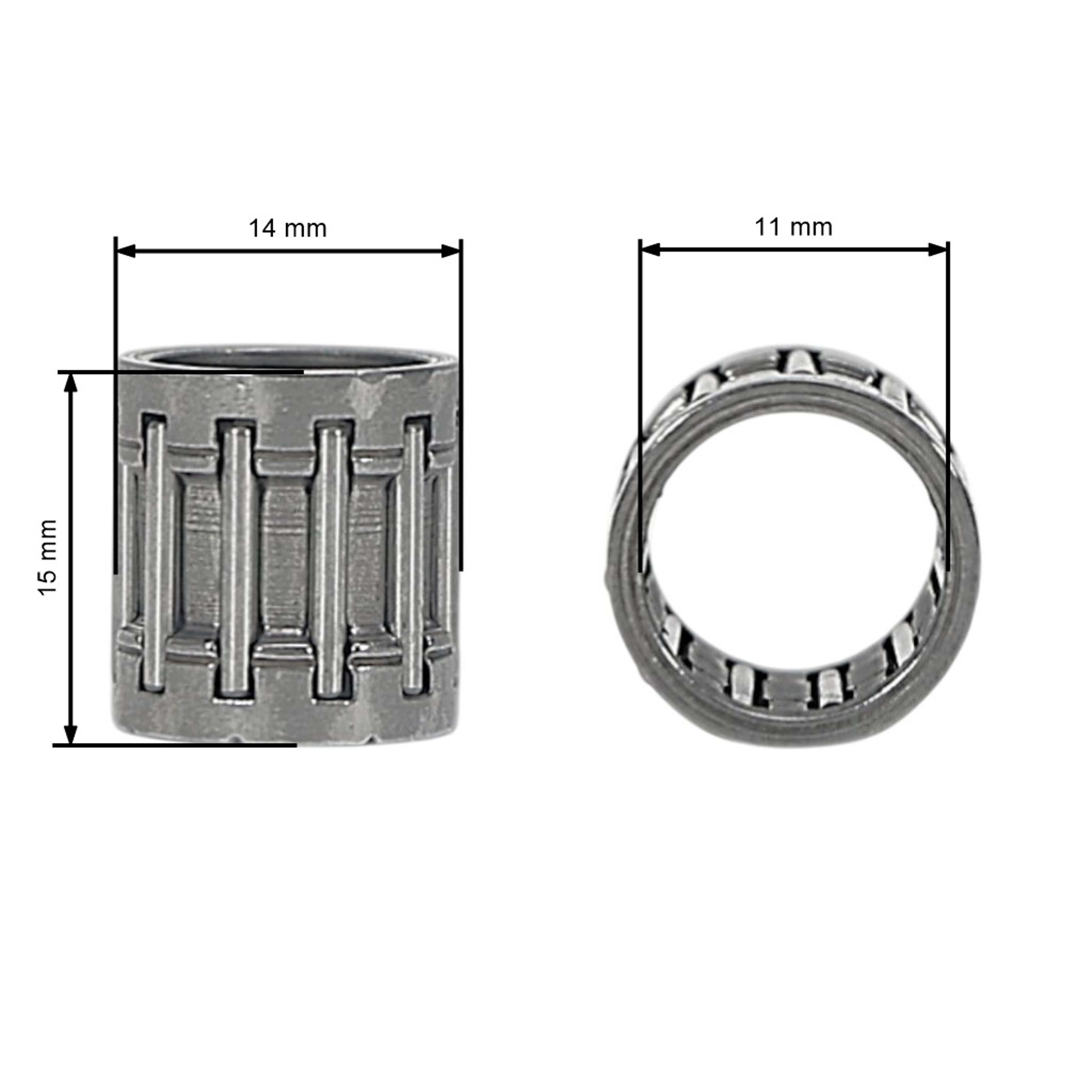 Jehlové ojniční ložisko 11 x 14 x 15 mm pro motorové pily Stihl MS341 MS361 (OEM 95120032348)