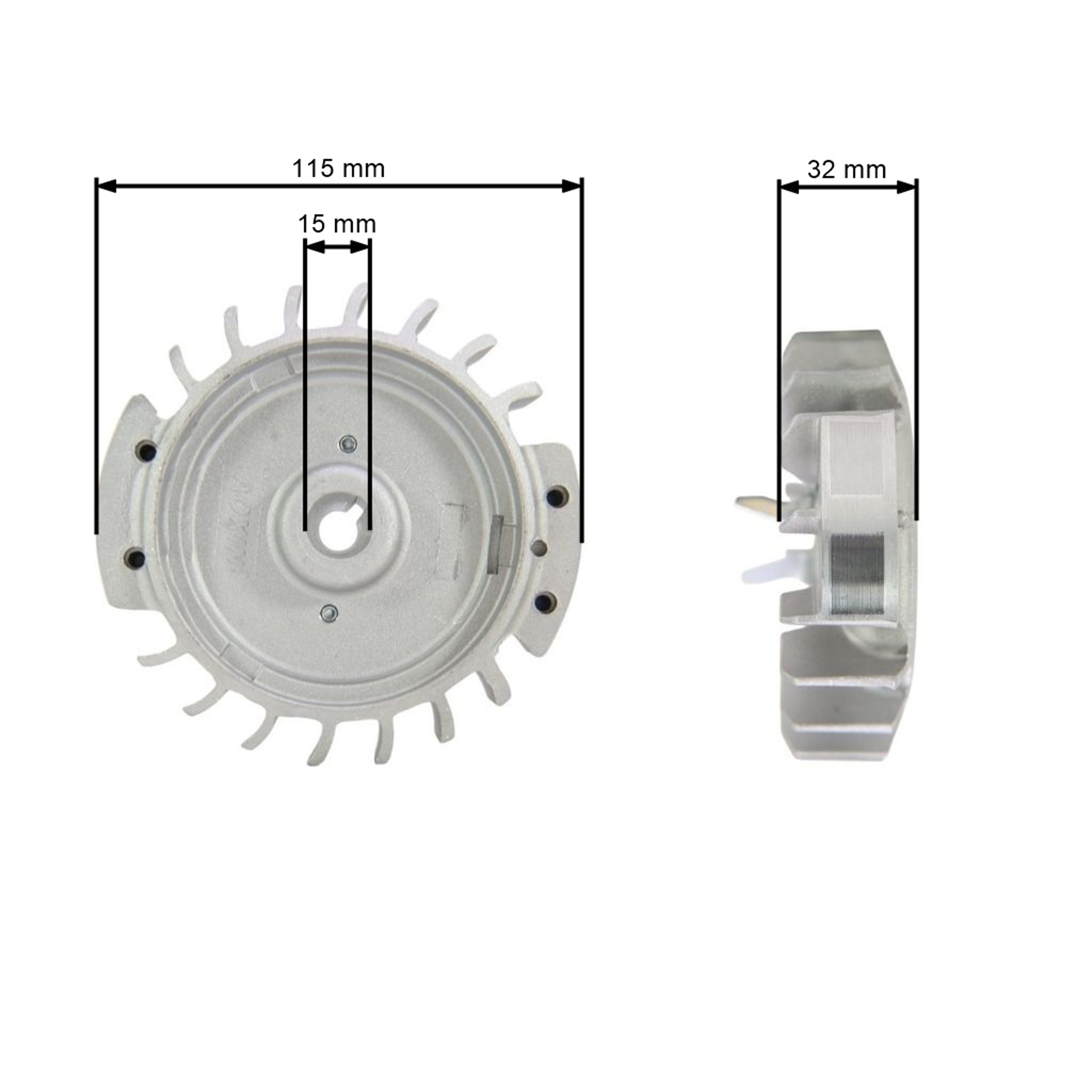 HS PARTS ventilátor pro motorové pily Husqvarna 362 365 365 X-Torq 371XP 372XP 372 XP X-Torq 371K 375K 385 390 Jonsered 2063 2071 2165 CS2165 CS2186 (OEM 537051605)
