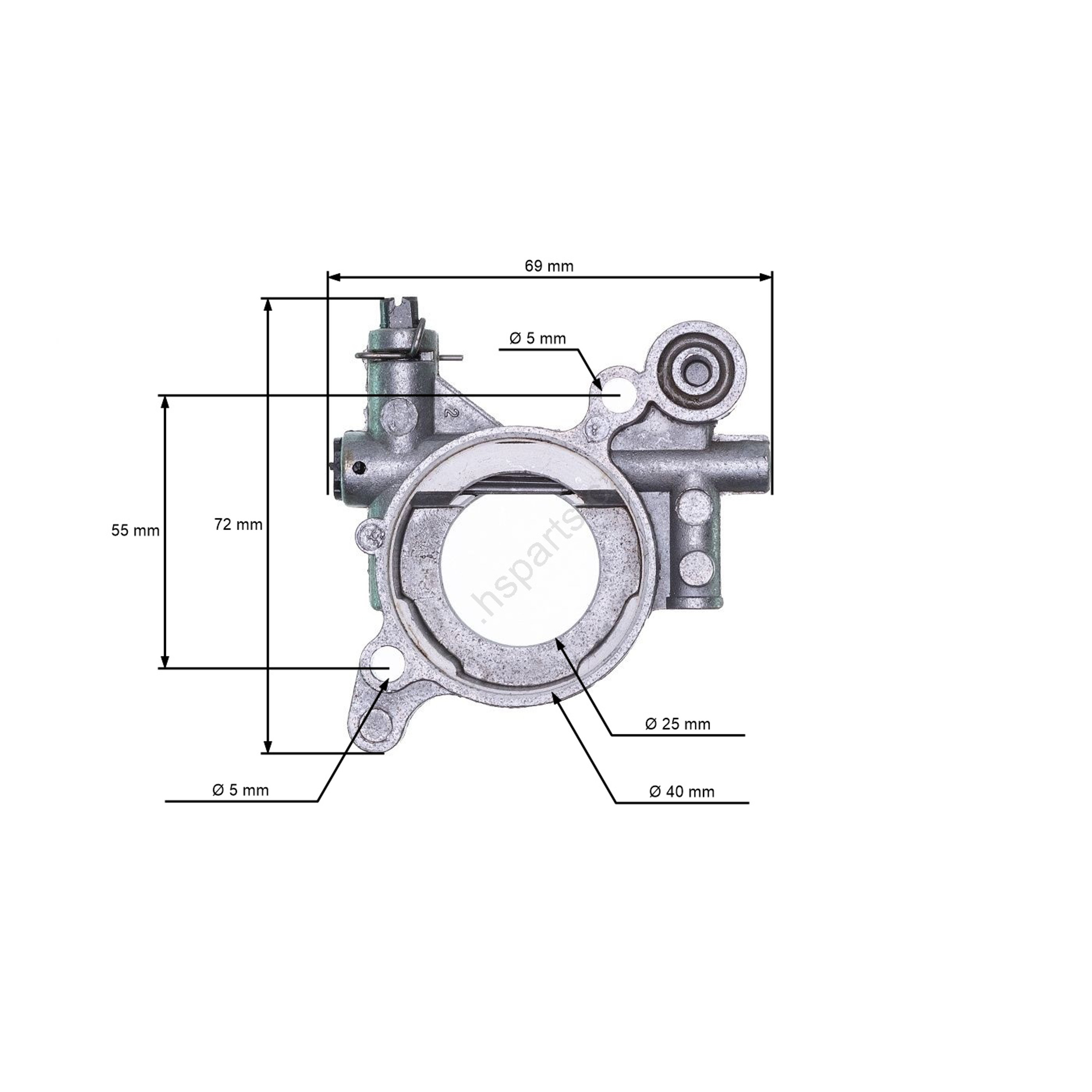 HS PARTS olejové čerpadlo pro motorové pily Husqvarna 362 365 365 X-Torq 372XP 372 XP X-Torq 570 575 576XP Jonsered 2063 2071 2163 CS2163 CS2166 CS2172 (OEM 503521301)