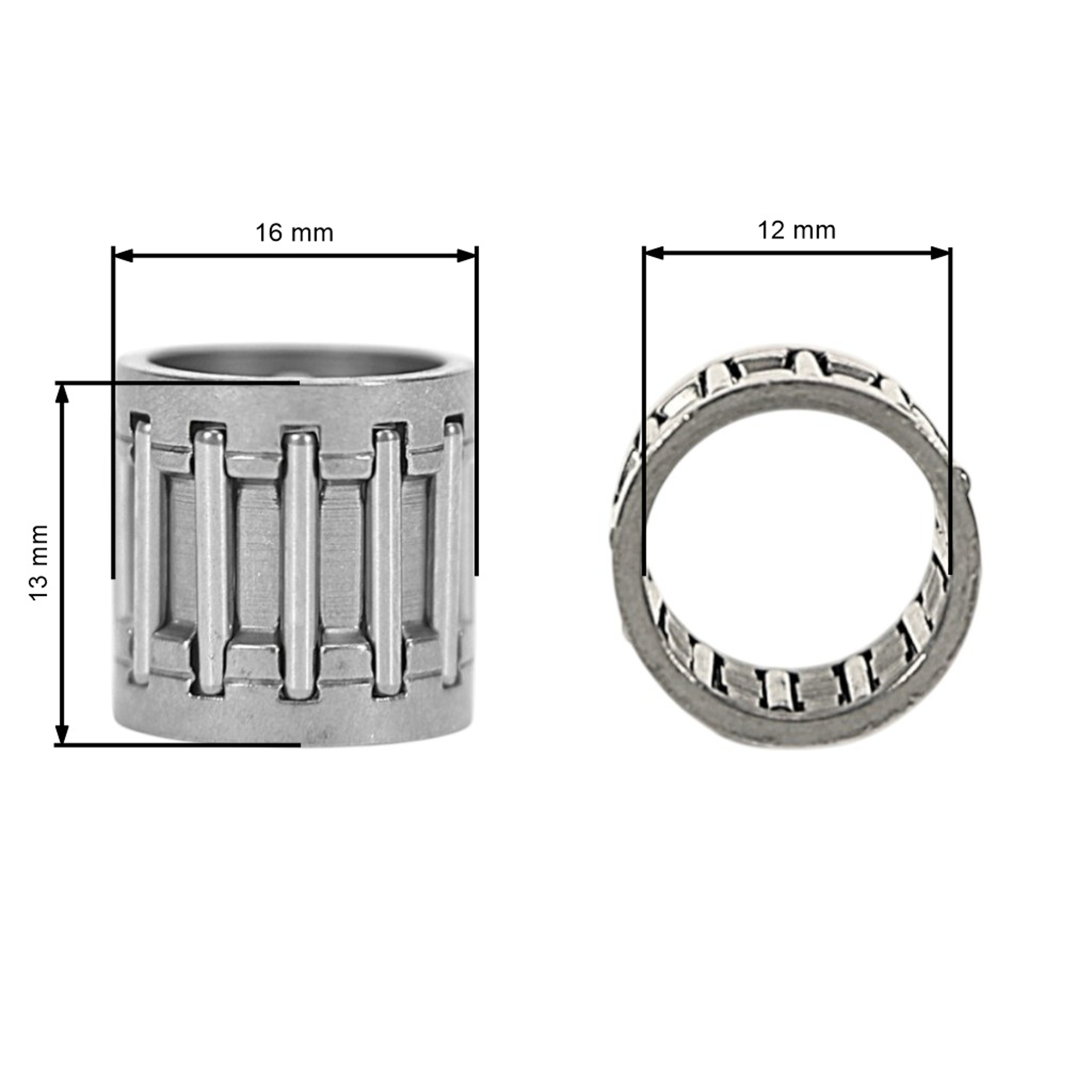 HS PARTS jehlové ložisko řetězky 13 x 16 x 12 mm pro motorové pily Husqvarna 362 362XP 365 365 X-Torq 372XP 372 XP X-Torq 371K Jonsered 2063 2065 2165 2171 CS2166 CS2171 Stihl MS380 (OEM 503432001)