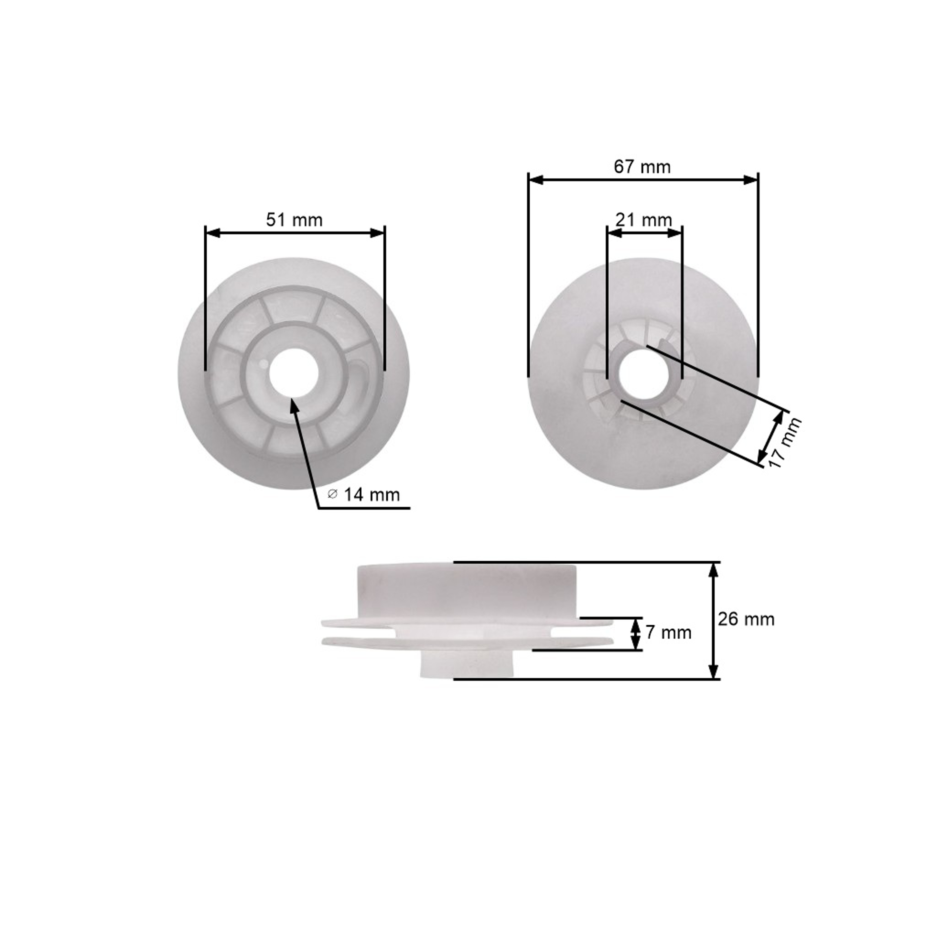 Startovací kladka pro motorové pily Husqvarna 340 345 350 435 440 445 450 (OEM 537423201)
