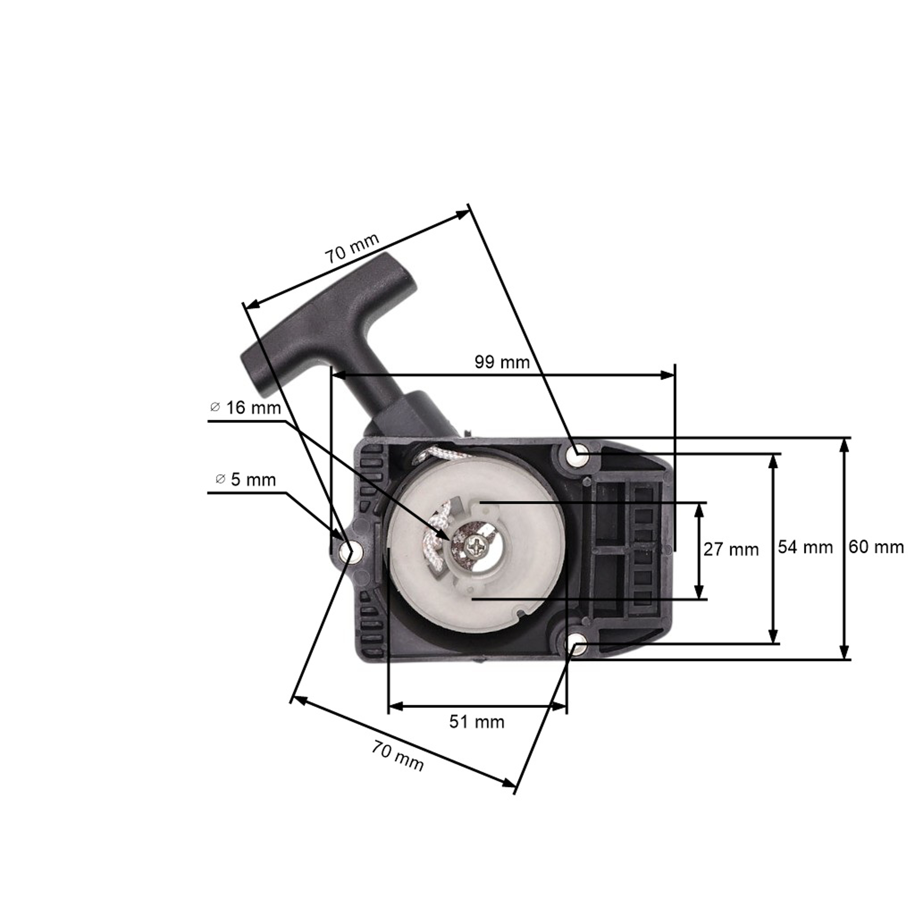 Kompletní startér pro křovinořezy Stihl FS75 FS80 FS80R FS85 FS85R FS85T SP80K FC75 KM85 KM85R HL75 HL75K HT70 HT75 (OEM 41371900400)