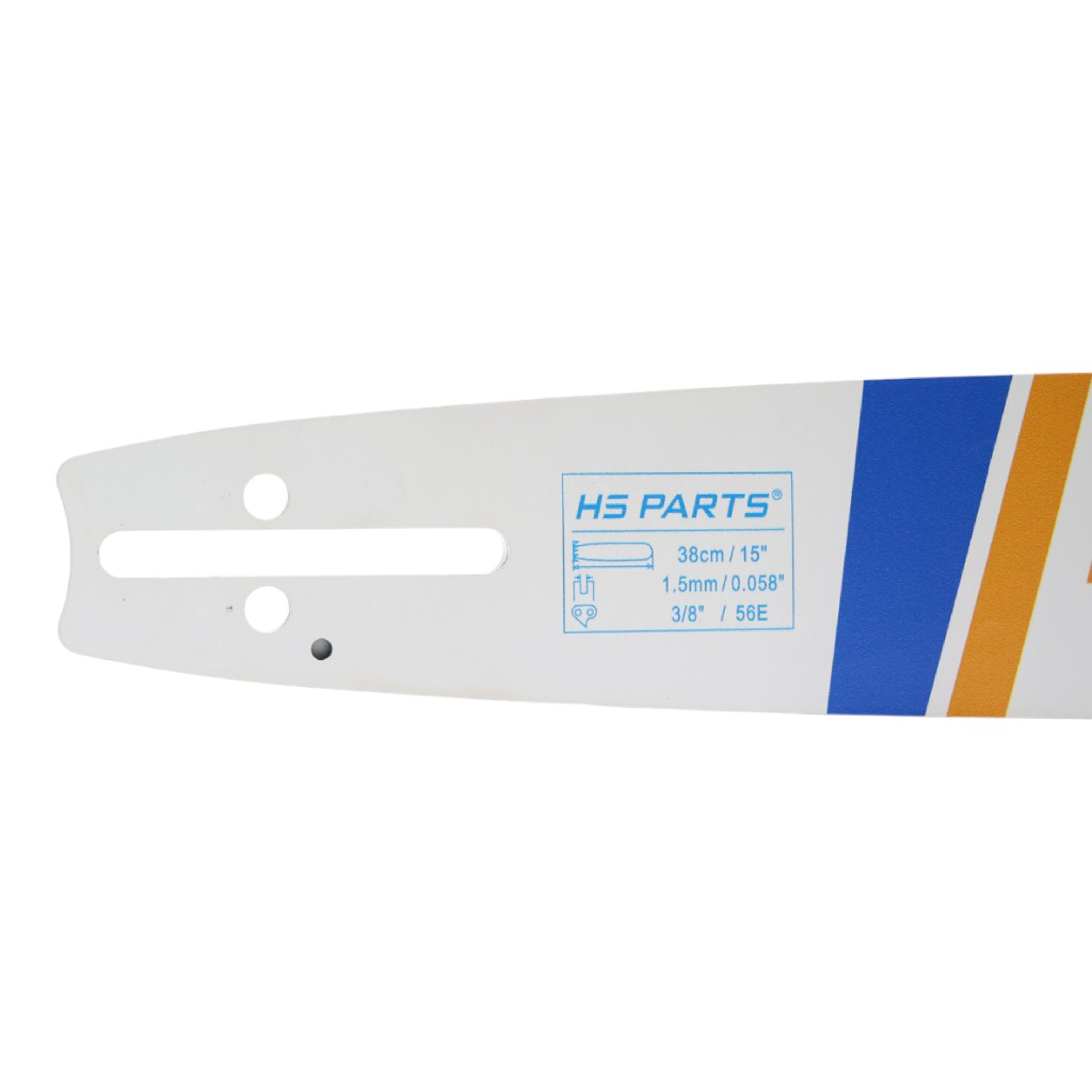 HS PARTS vodící lišta 15" (38 cm) 3/8" .058" (1,5 mm) pro Husqvarna 246 254 262 345 357 455 460 555 560 Jonsered 2054 CS2260 Dolmar 111 112 115 PS540 Solo 613 614 650 Oleomac 162 956 962