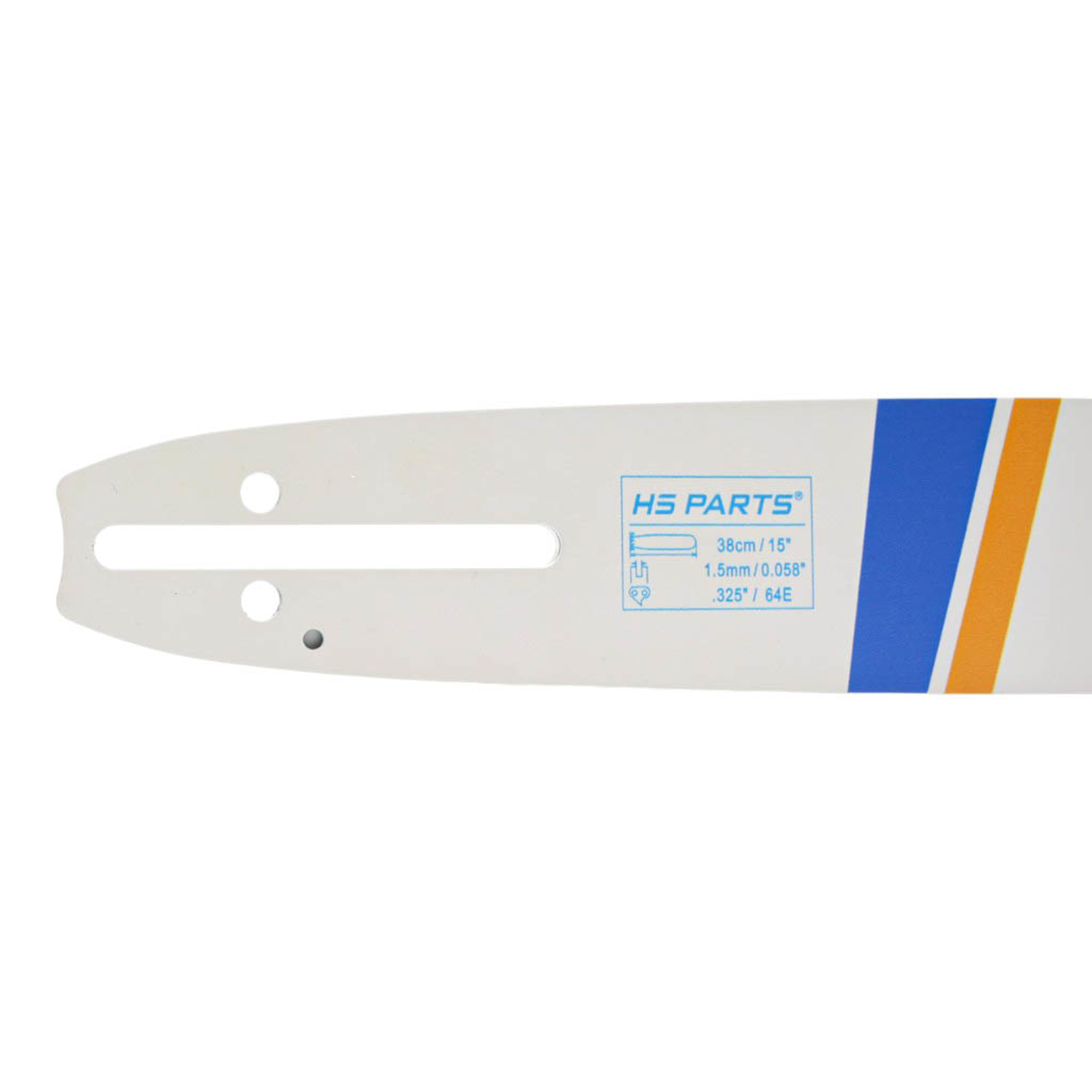 HS PARTS vodící lišta 15" (38 cm) .325" .058" (1,5 mm) pro Husqvarna 36 45 55 136 154 254 257 262 345 346 357 435 445 460 Jonsered 2054 2152 2155 CS2149W Dolmar 109 111 112 116 Oleomac 938 946 947 952 962 Solo 639 651 665