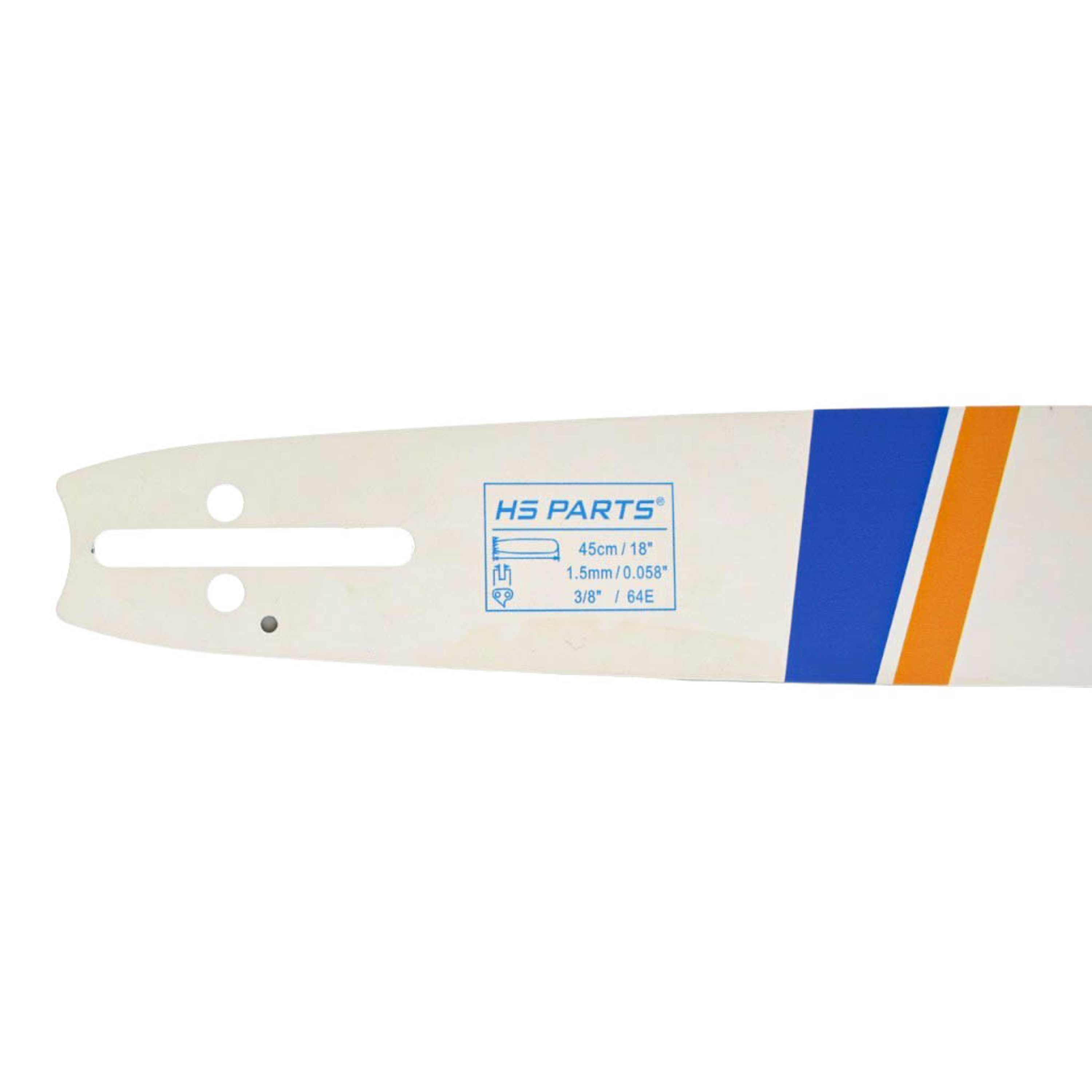 HS PARTS vodící lišta 18" (45 cm) 3/8" .050" (1,3 mm) pro Husqvarna 246 254 262 345 357 455 460 555 560 Jonsered 2054 CS2260 Dolmar 111 112 115 PS540 Solo 613 614 650 Oleomac 162 956 962