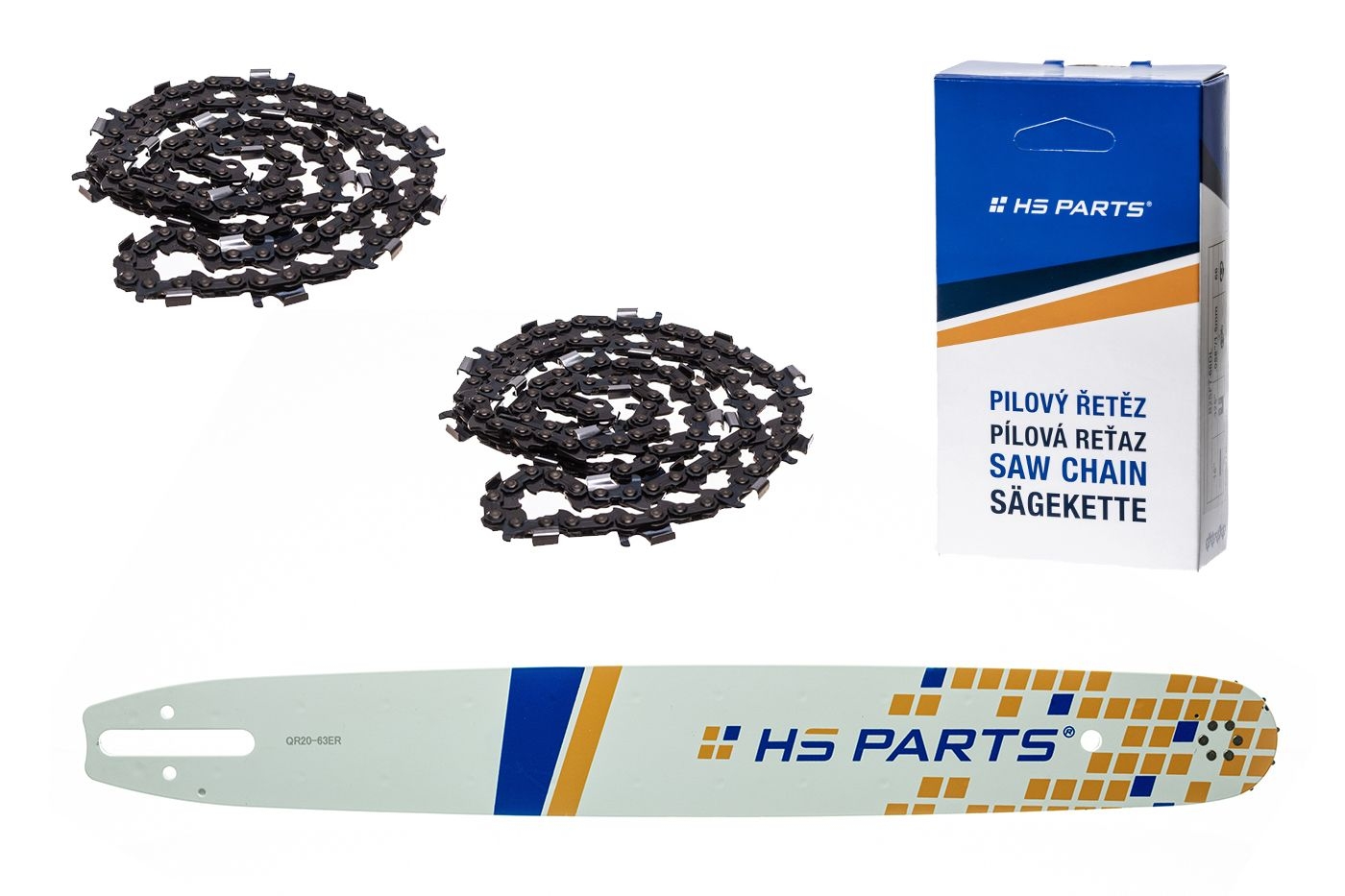 HS PARTS vodící lišta 20" (50 cm) 3/8" .063" (1,6 mm) + 2 x řetěz na podélné řezání 72 článků pro Stihl 041 042 036 044 048 066 MS290 MS310 MS360 MS361 MS362 MS391 MS440 MS441 MS462 MS460 MS640 MS650 MS660 MS500i