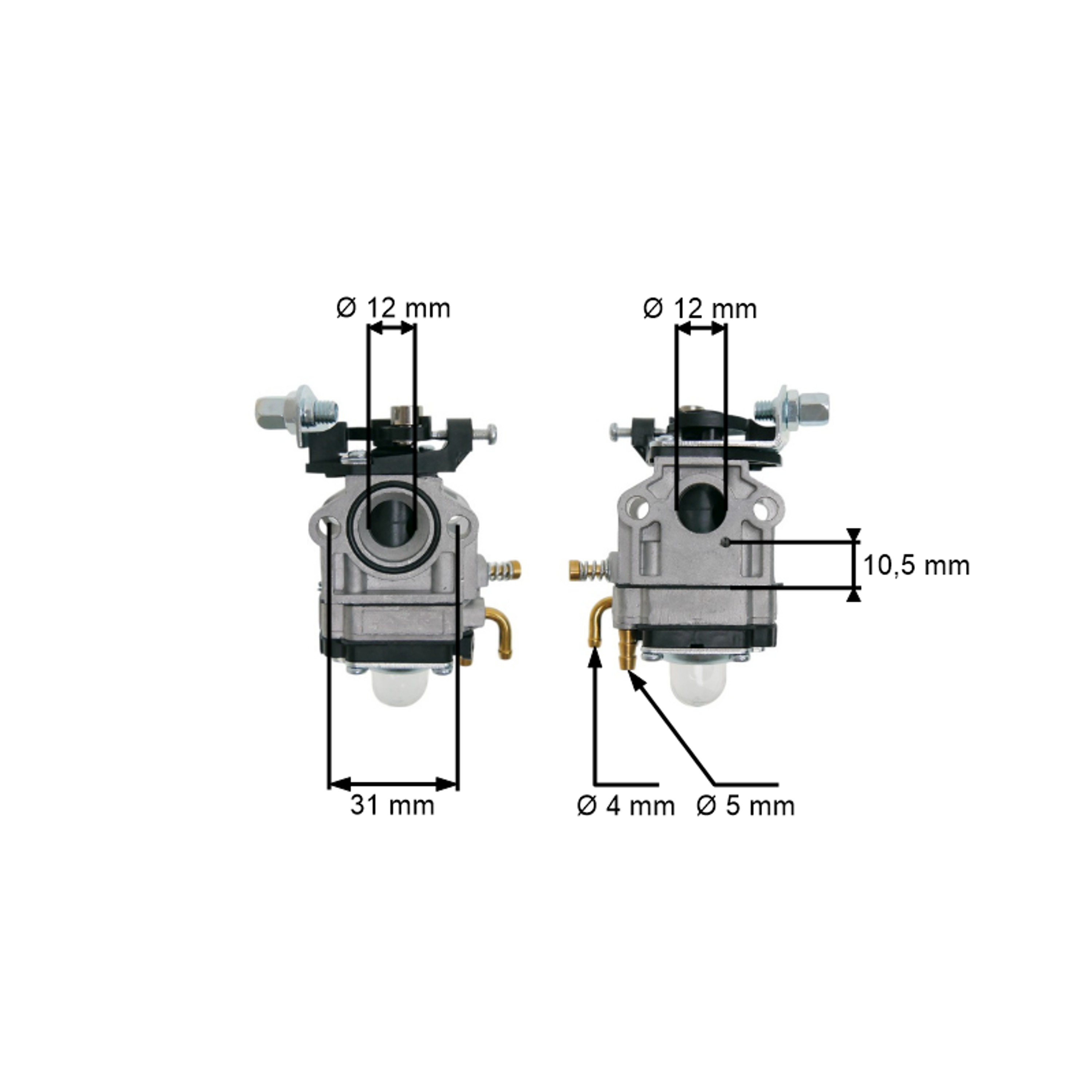 Karburátor pro křovinořezy Echo SHC-260 SHC-261 Shindaiwa T242X Zenoah G23LH AL-KO Alko Hecht Čínské značky a křovinořezy z hobbymarketů (OEM A021000460)
