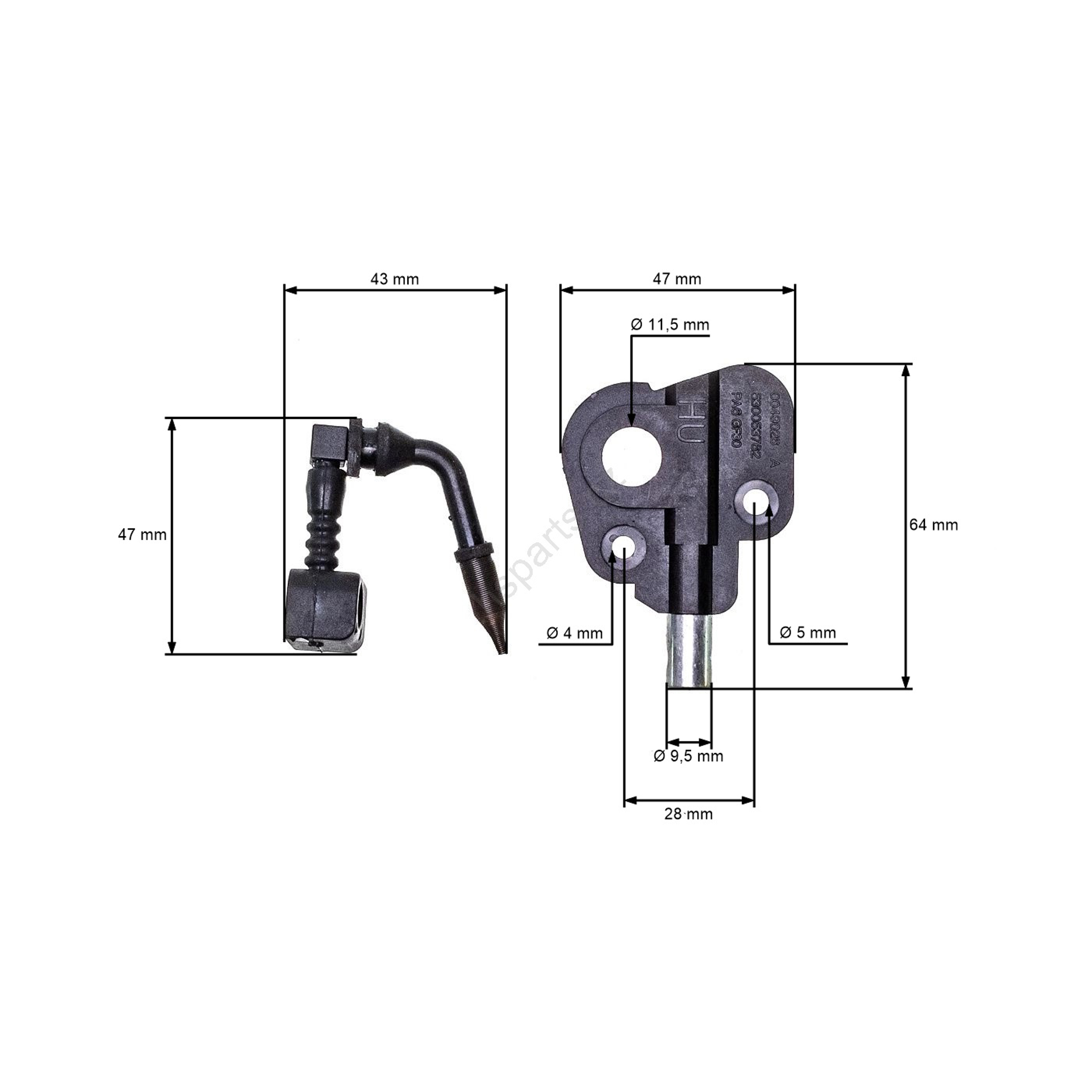 HS PARTS olejové čerpadlo pro motorové pily Partner 350 351 352 370 390 420 Poulan 2250 2450 Jonsered CS2137 McCulloch Mac Cat 436 333 Woodshark 2275 (OEM 530071259)