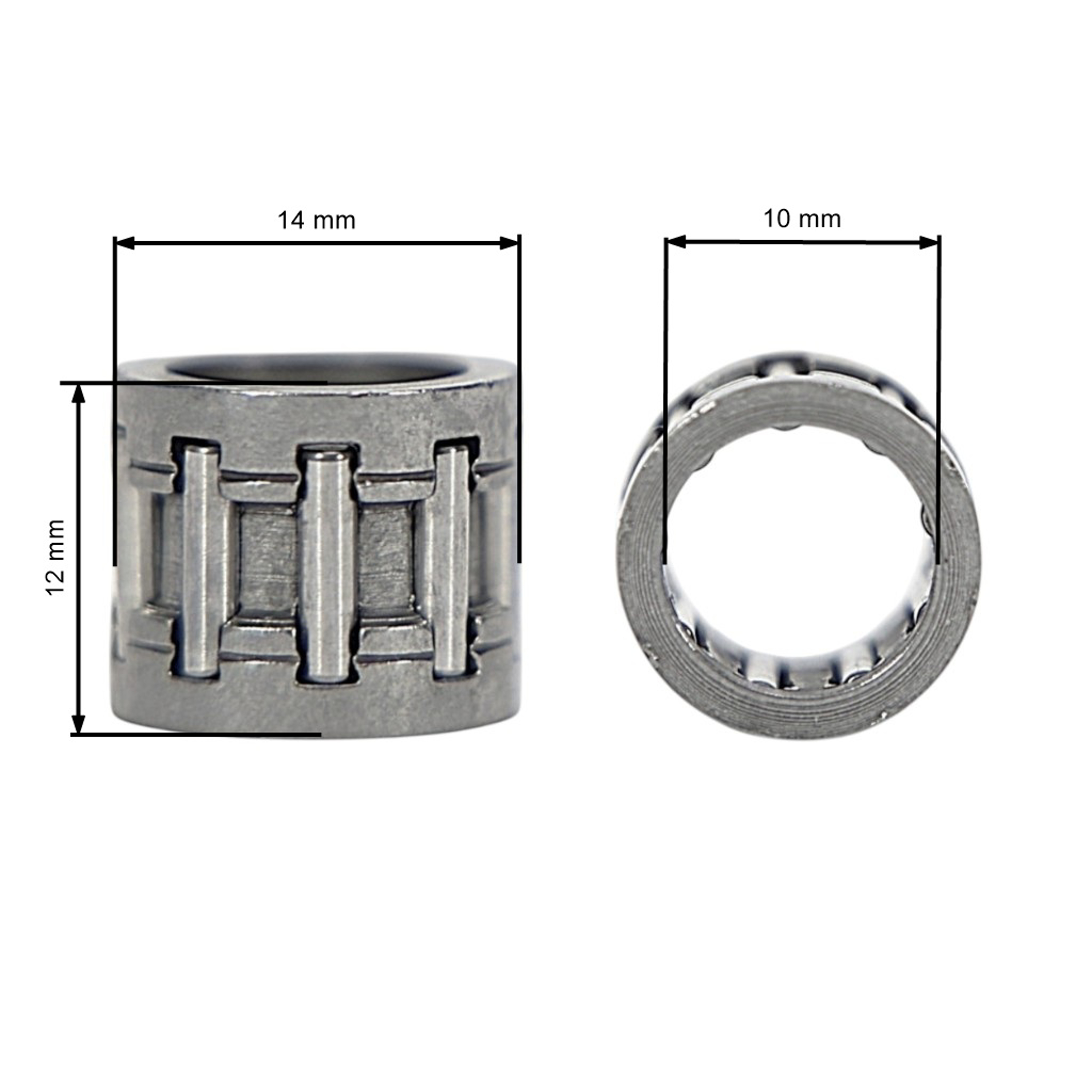 HS PARTS jehlové ložisko řetězky 10 x 14 x 12 mm pro motorové pily Partner 350 351 352 370 390 420 Jonsered 2035 2040 CS2138 CS2238 McCulloch CS380 33 333 Mac Cat 442 (OEM 530047061)