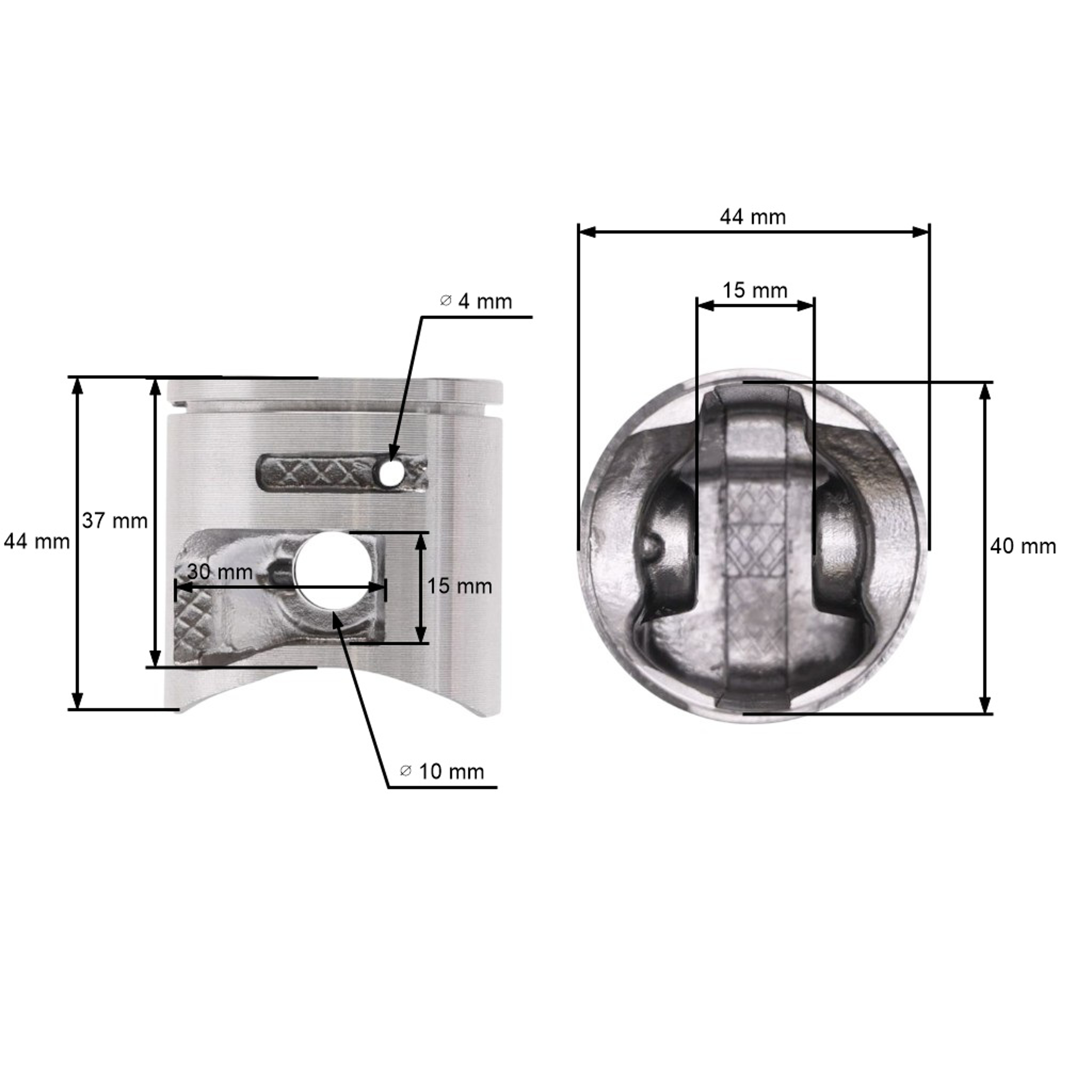 Kompletní válec s pístem pro motorové pily Husqvarna 445 445E 450 450E 450 Rancher Jonsered CS2245 CS2250 S 44 mm (OEM 544119802)