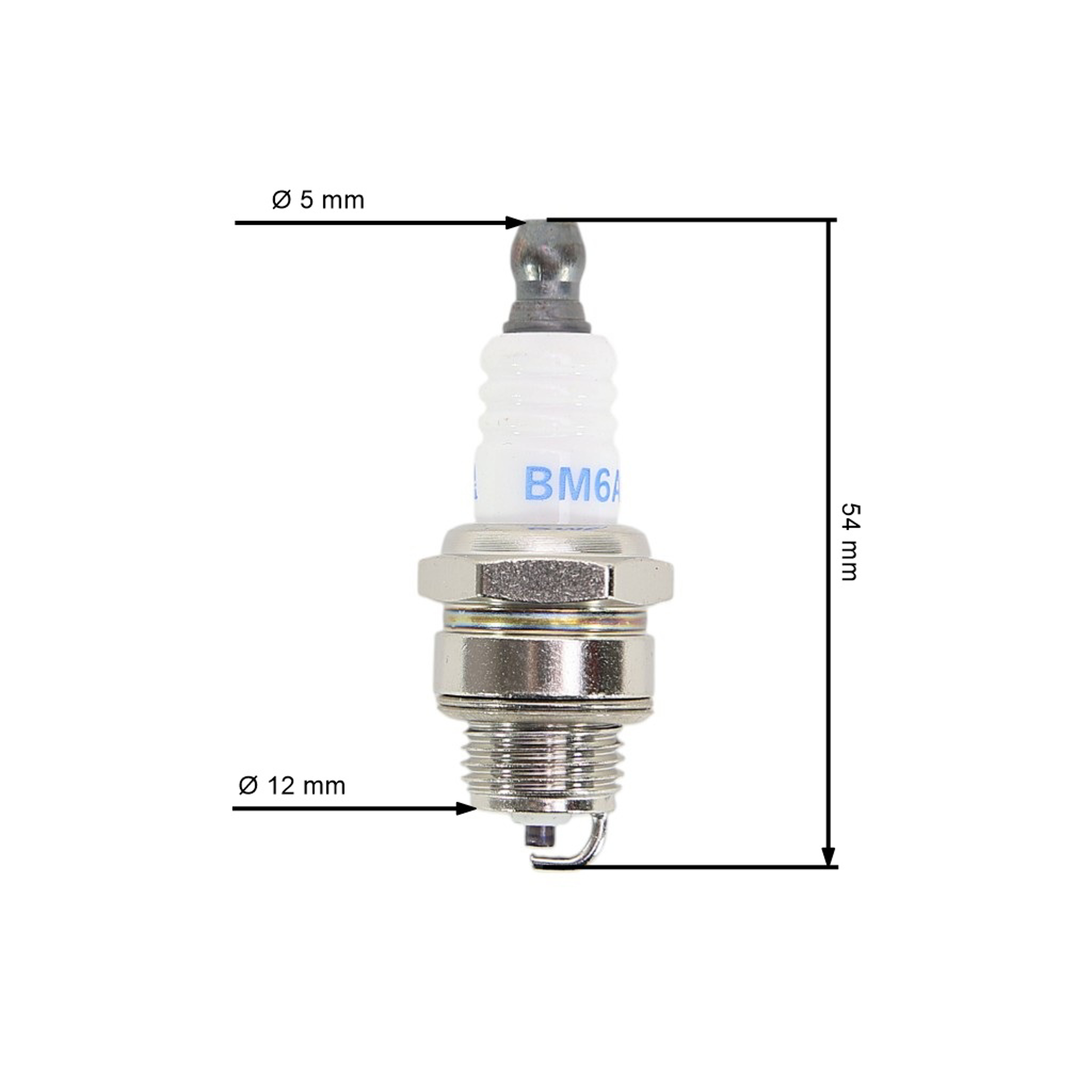 Zapalovací svíčka pro Husqvarna BV32 124R 125R 125RJ 128R 128RJ 125C 125E 128LDX Jonsered GT26L GT25L GT22L GT2126 GT2128 BC2128 CC2126 (OEM BM6A 530030075)