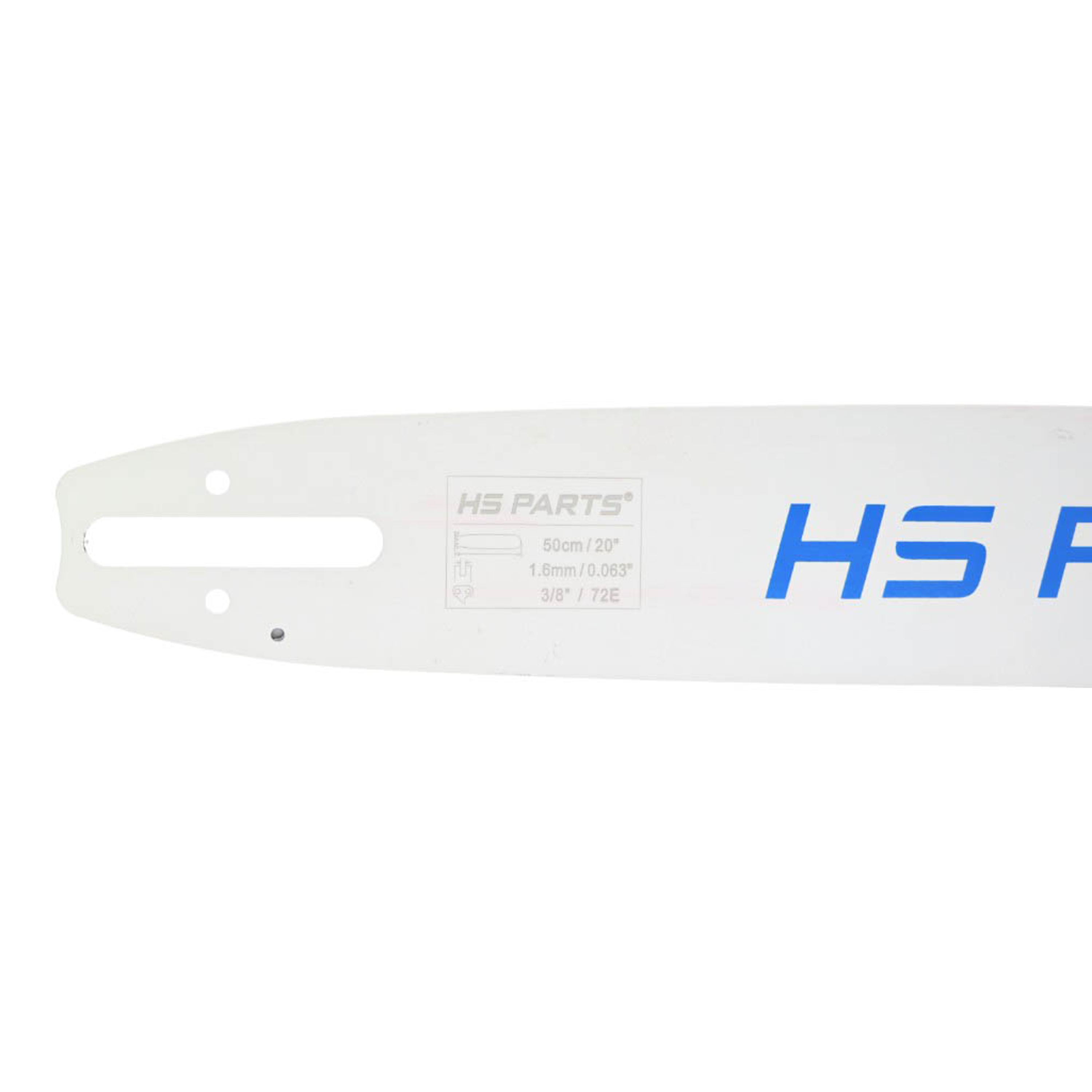 HS PARTS profesionální vodící lišta 20" (50 cm) 3/8" .063" (1,6 mm) 72 článků pro Stihl 034 036 039 041 042 044 046 056 066 MS290 MS390 MS340 MS360 MS361 MS362 MS380 MS381 MS440 MS460 MS441 MS640 MS650 MS660 MS500i
